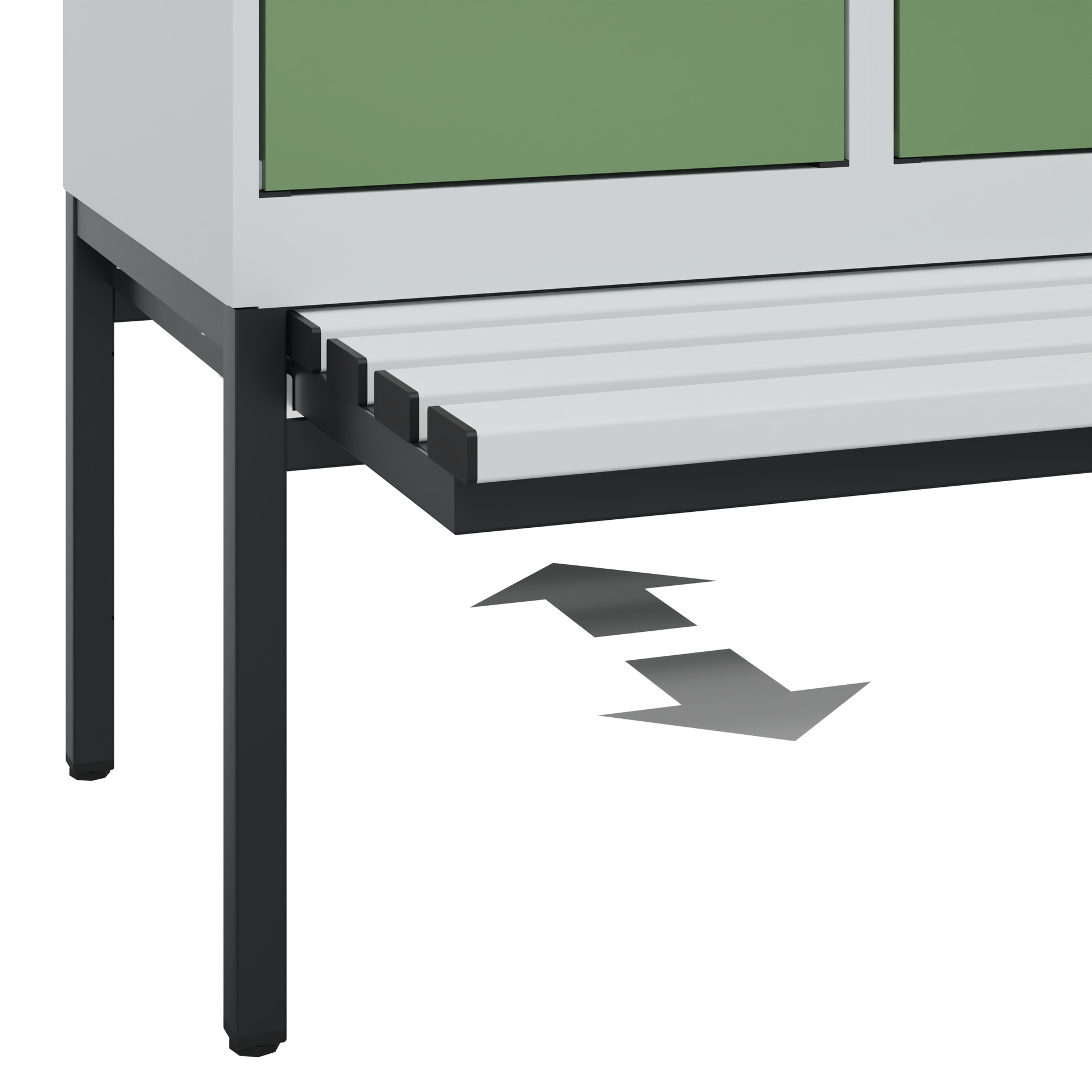 C+P Spind Evolo PLUS, Bank, 1 Abteil, 2120x400x815mm