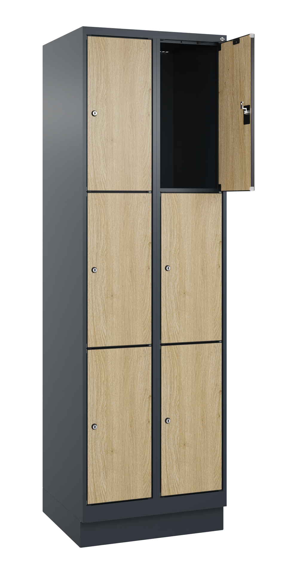 C+P Schlie�fachschrank Evolo PLUS, Sockel, 6 F�cher, 1950x600x500mm