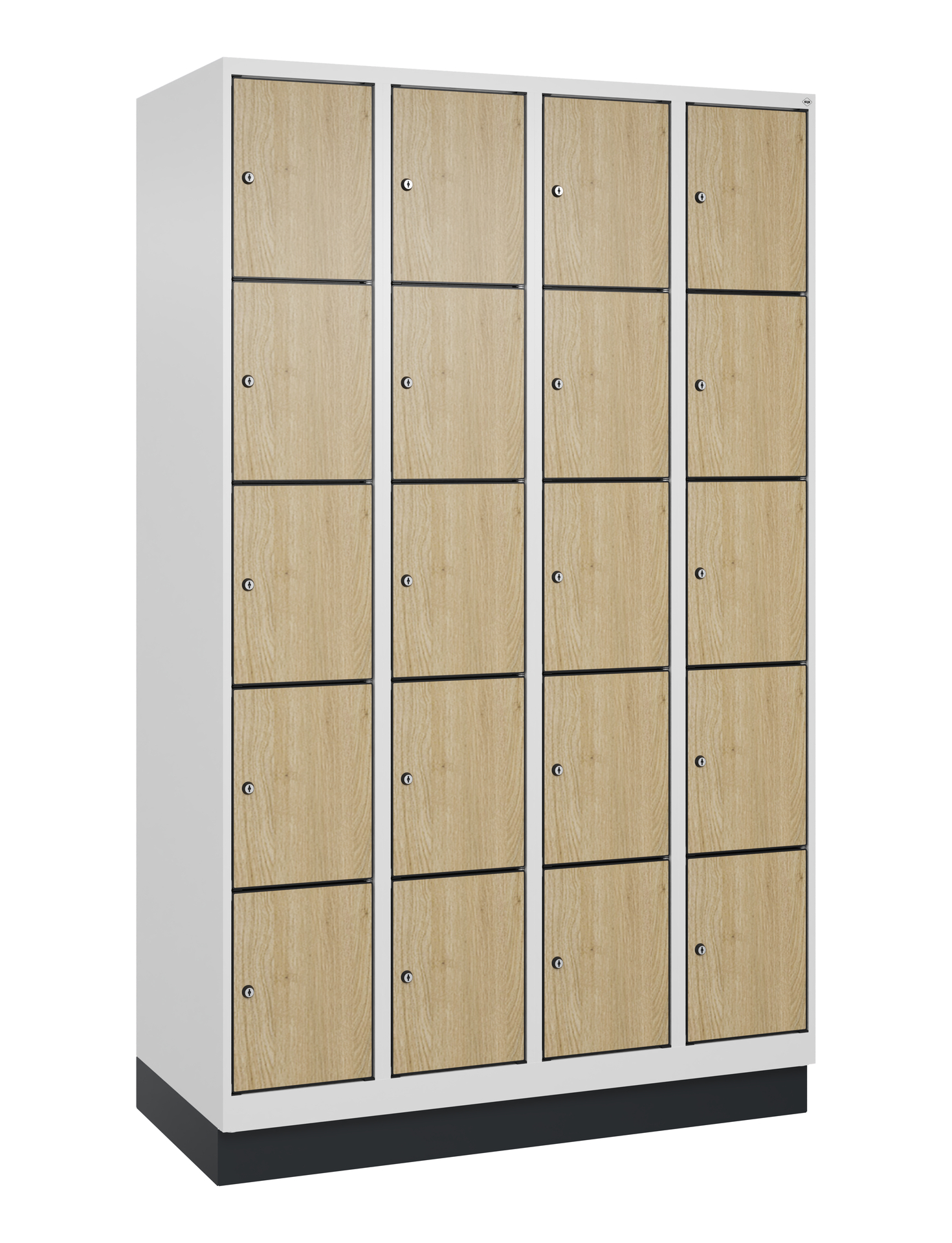 C+P Schlie�fachschrank Evolo PLUS, Sockel, 20 F�cher, 1950x1200x500mm