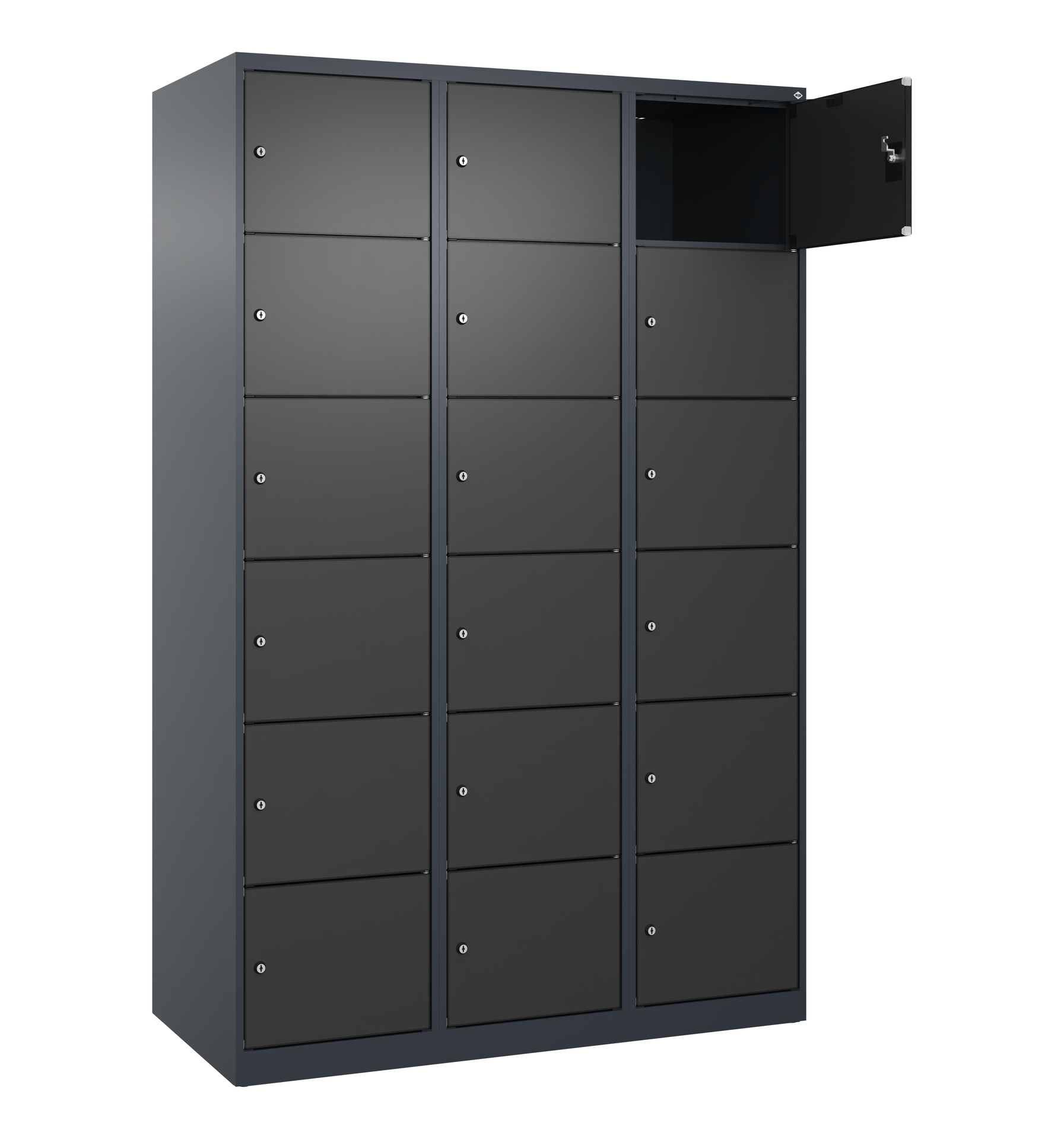 C+P Schlie�fachschrank Evolo PLUS, 18 F�cher, 1850x1200x500mm