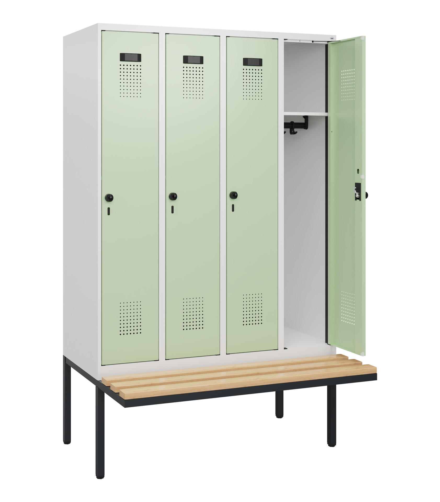 C+P Spind Evolo PLUS, Bank, 4 Abteile, 1950x1200x8