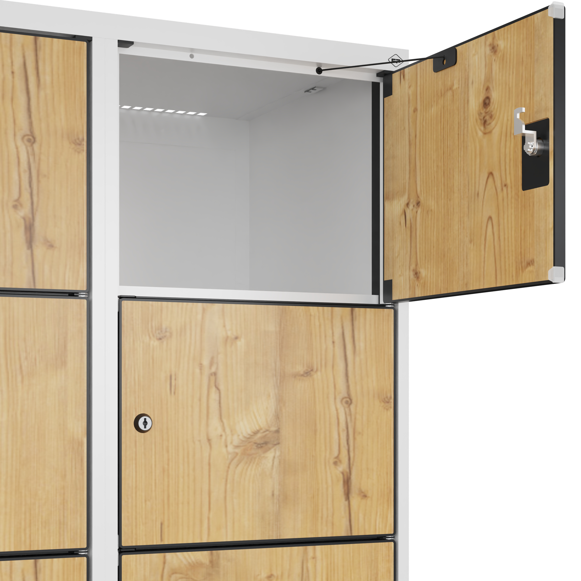 C+P Schlie�fachschrank Evolo PLUS, F��e, 18 F�cher, 1950x1200x500mm