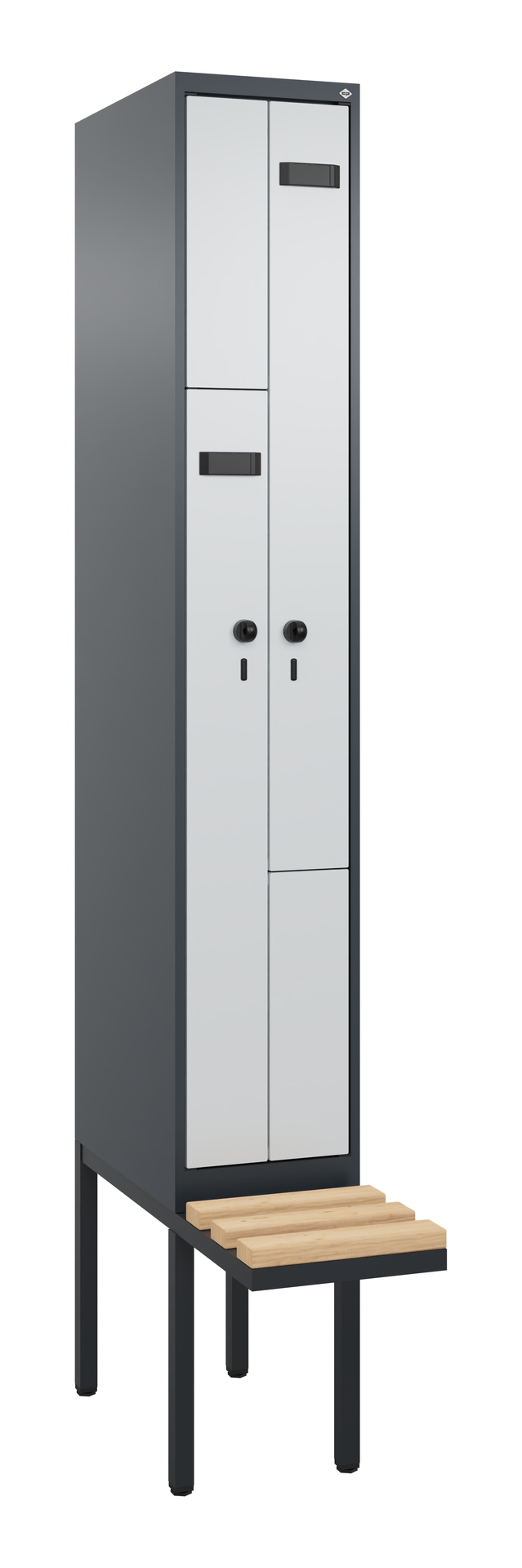 C+P Z-Spind Evolo PLUS, Bank, 2 Fächer, 2120x300x8