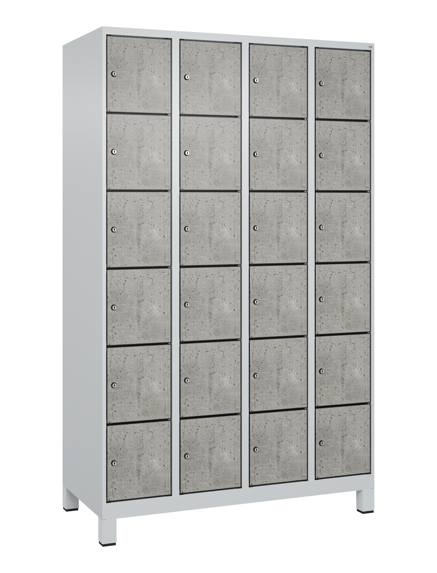 C+P Schlie�fachschrank Evolo PLUS, F��e, 24 F�cher, 1950x1200x500mm