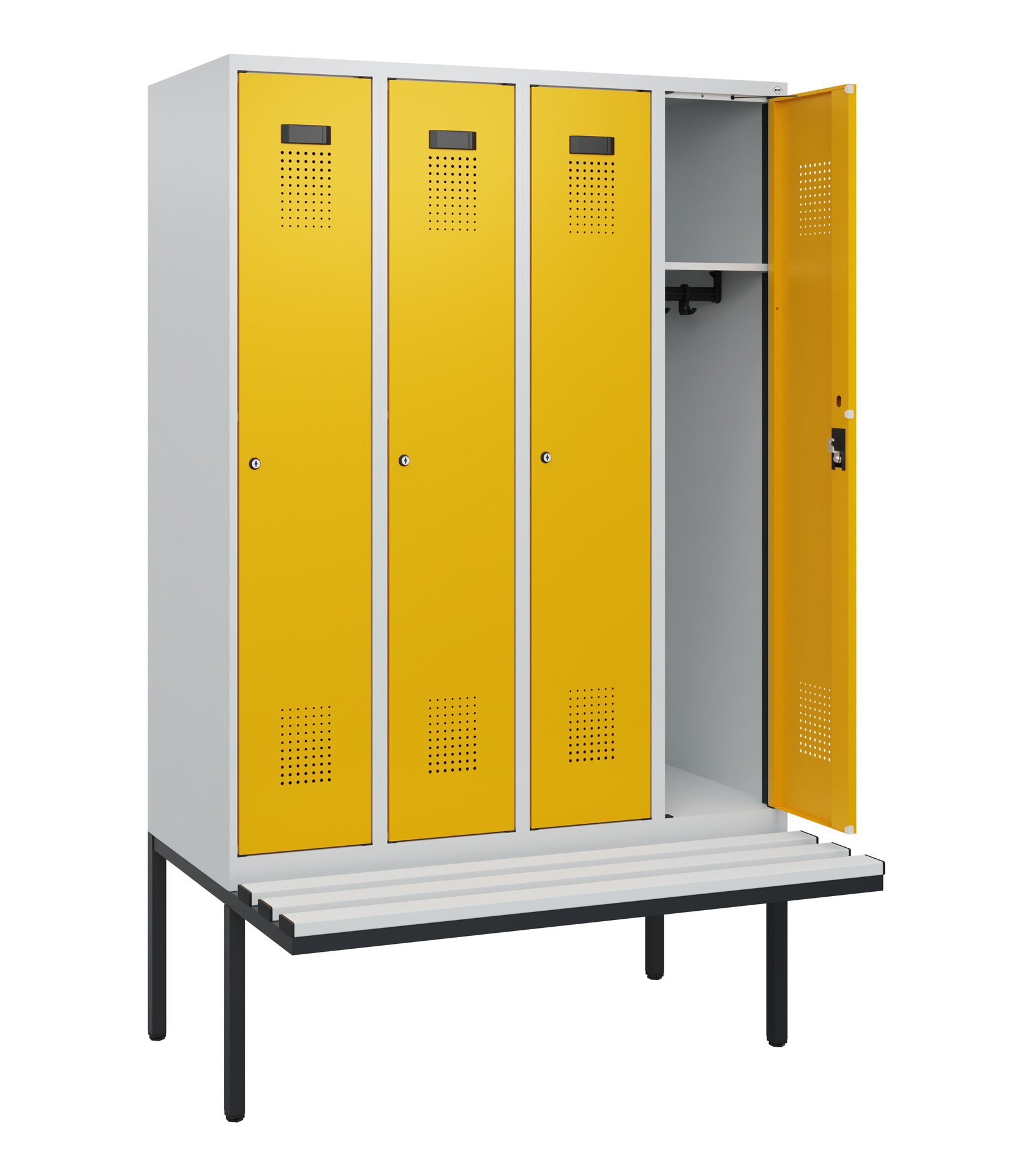 C+P Spind Evolo PLUS, Bank, 4 Abteile, 1950x1200x8