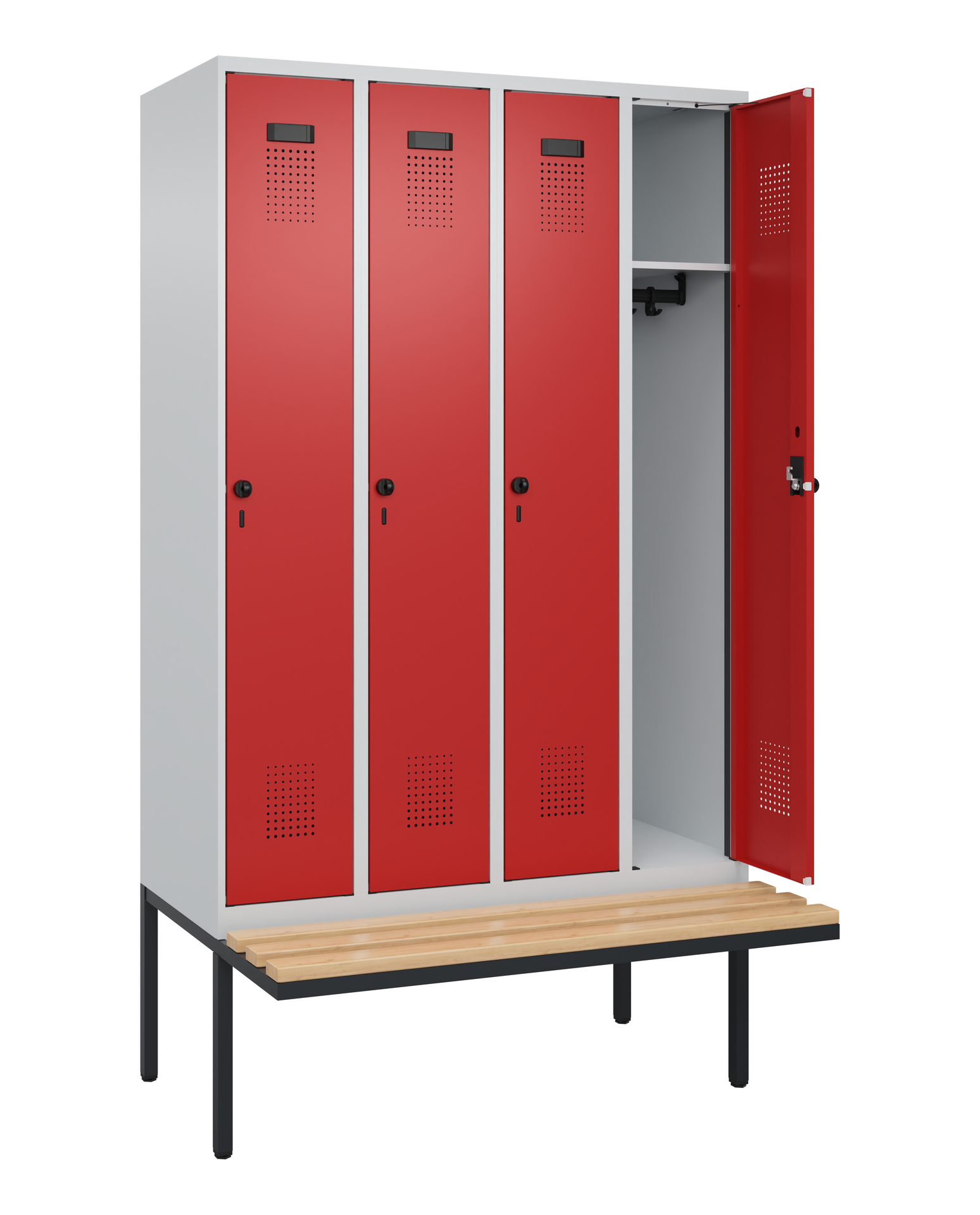 C+P Spind Evolo PLUS, Bank, 4 Abteile, 2120x1200x8