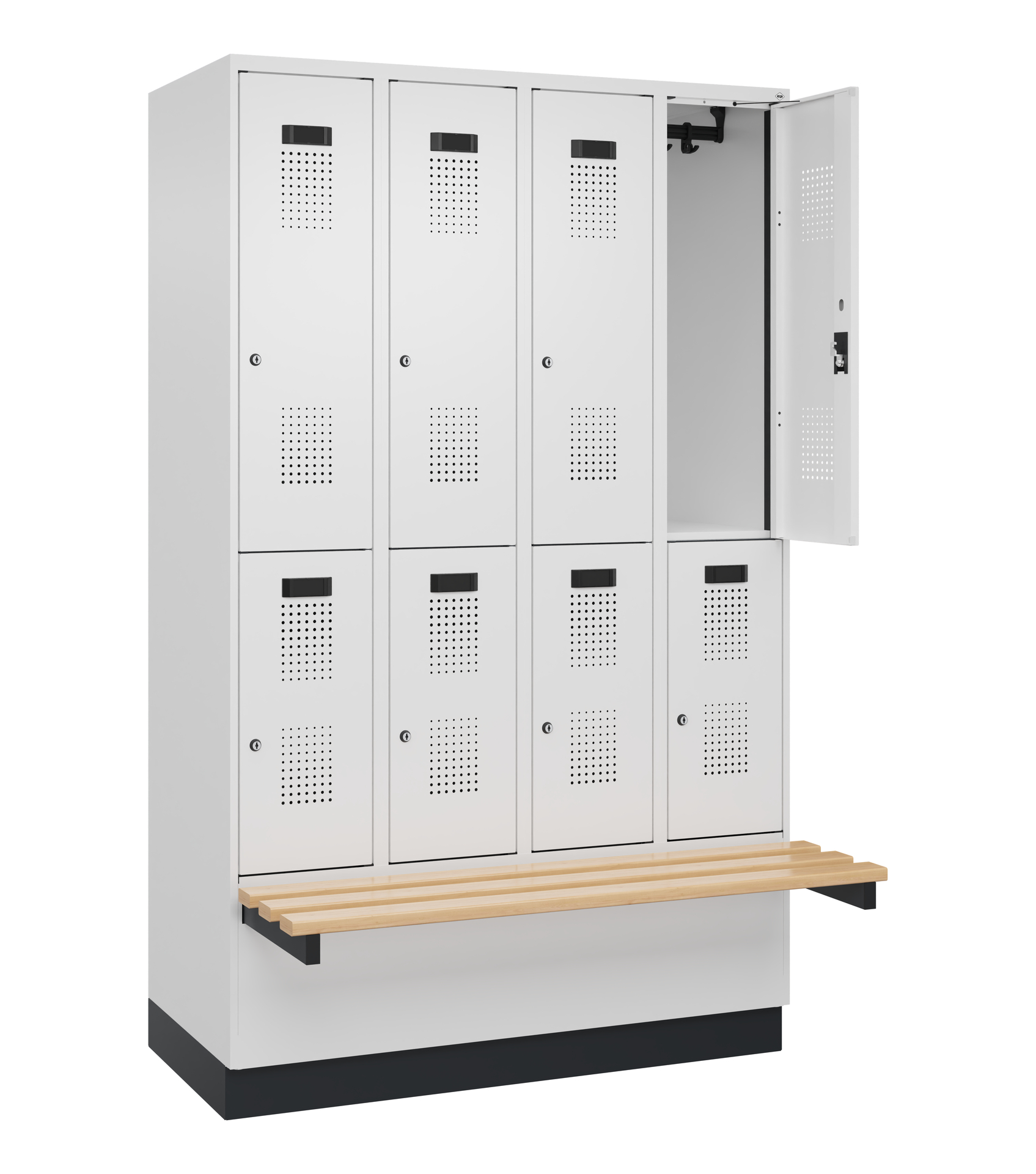 C+P Doppelstock-Spind Evolo PLUS, Bank, 8 Fächer, 