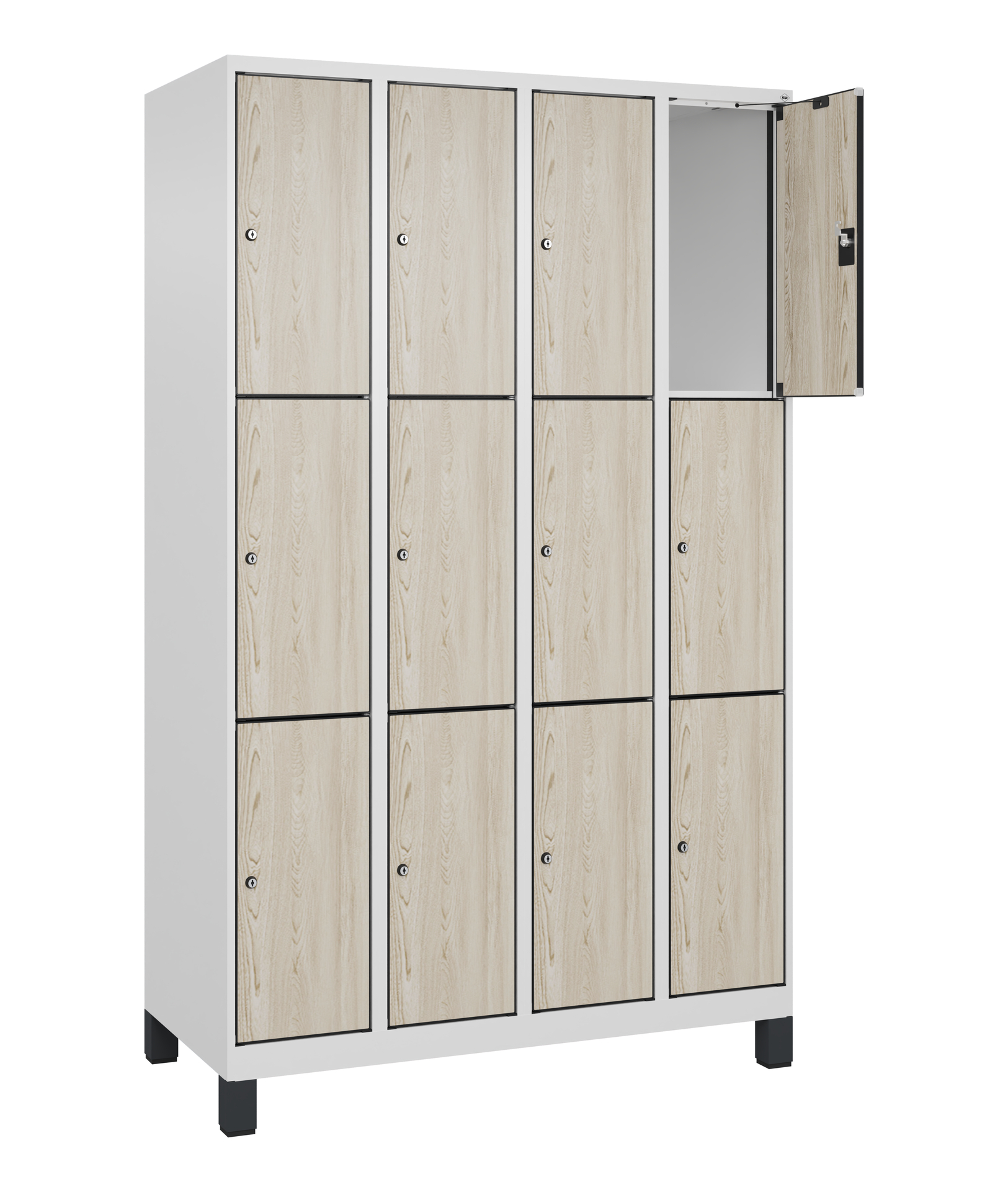 C+P Schlie�fachschrank Evolo PLUS, F��e, 12 F�cher, 1950x1200x500mm