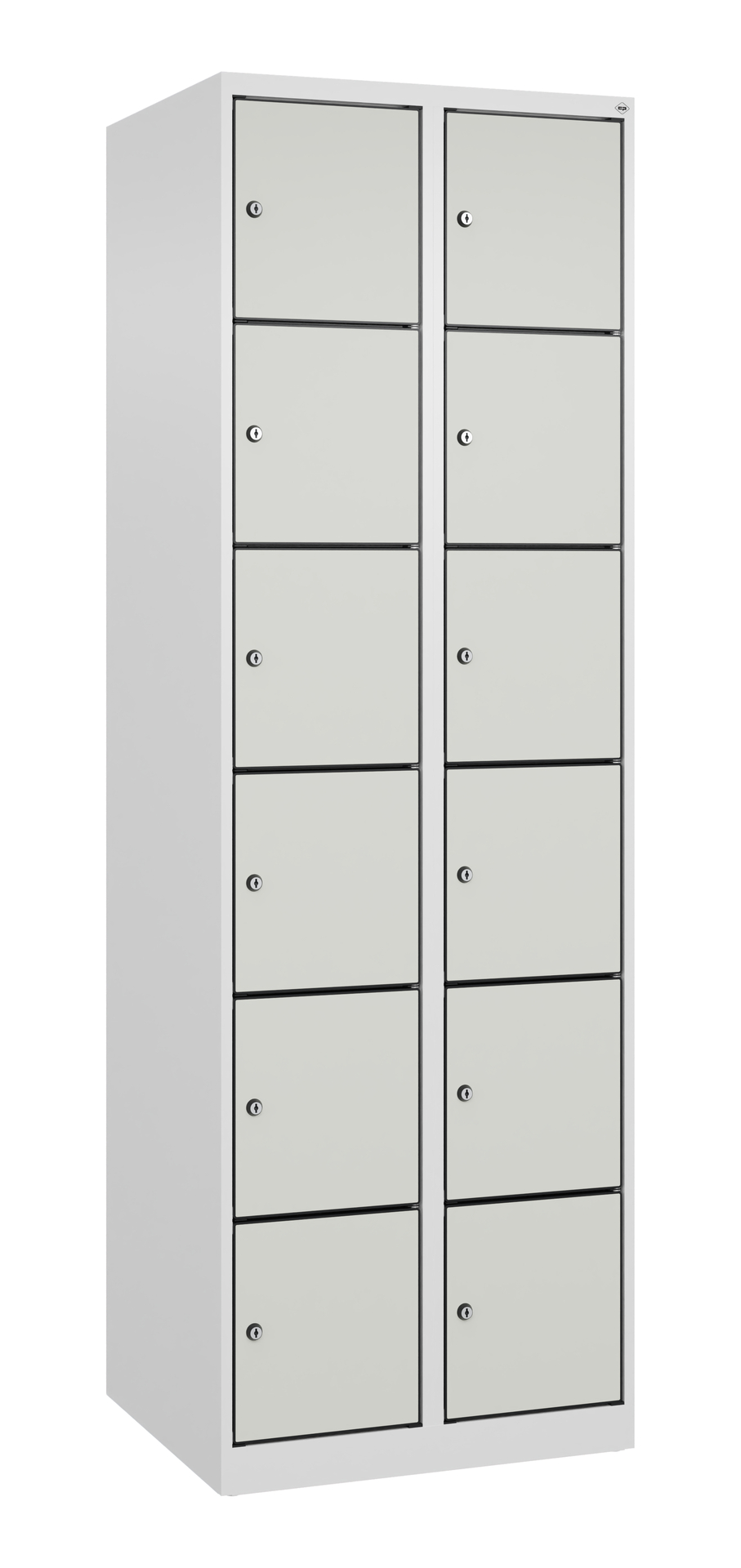 C+P Schlie�fachschrank Evolo PLUS, 12 F�cher, 1850x600x500mm