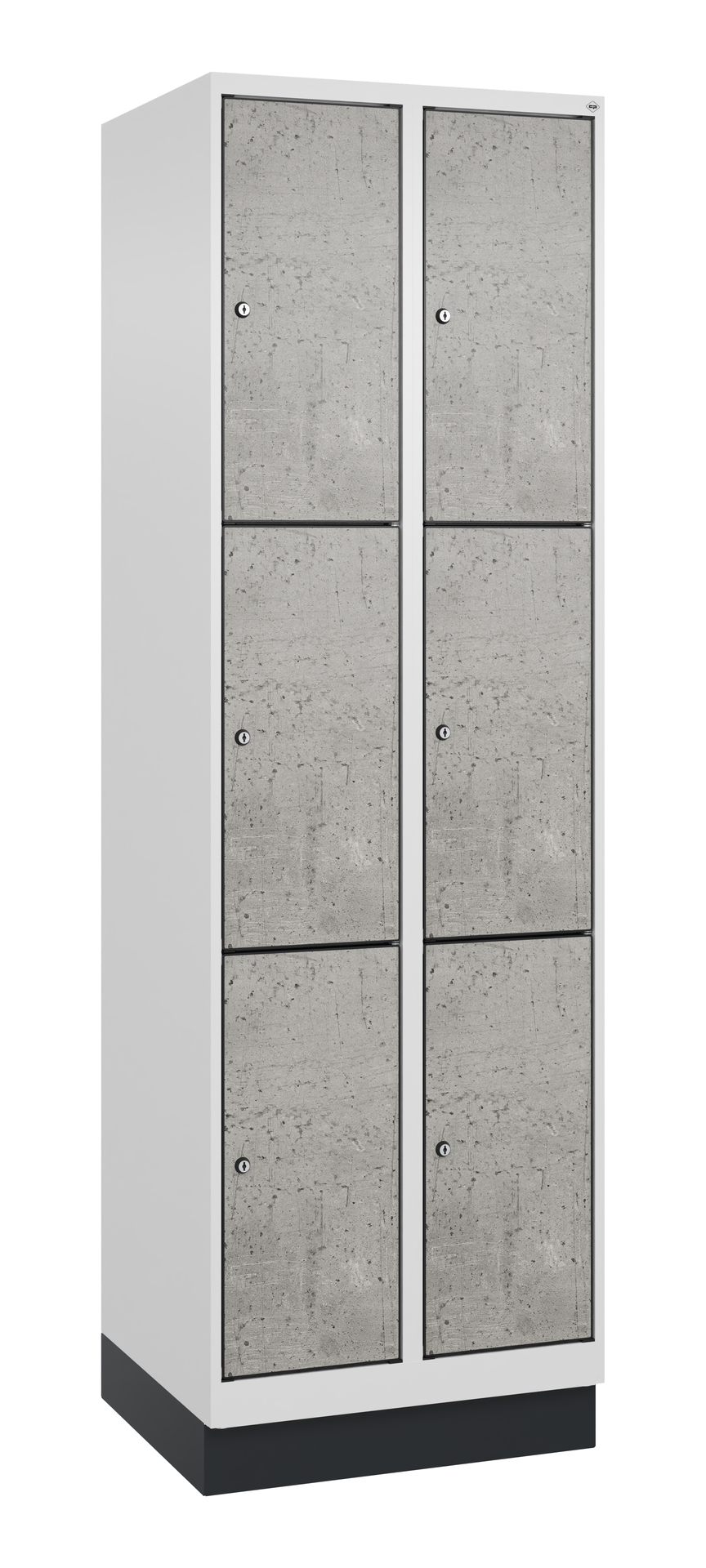 C+P Schlie�fachschrank Evolo PLUS, Sockel, 6 F�cher, 1950x600x500mm