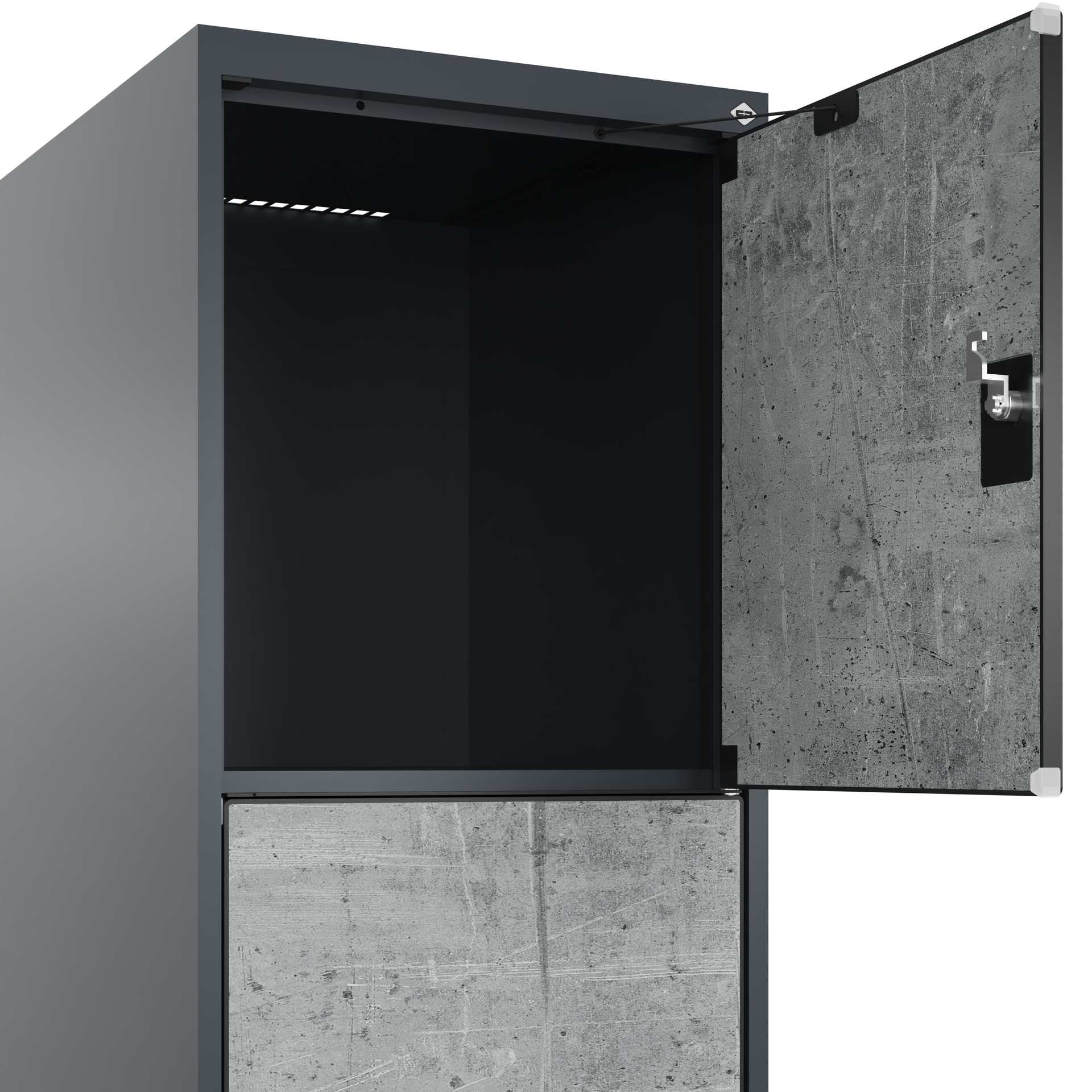 C+P Schlie�fachschrank Evolo PLUS, F��e, 4 F�cher, 1950x400x500mm