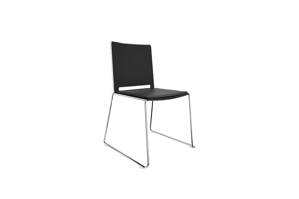 C+P Stackable chairs imitation leather, series Asisto