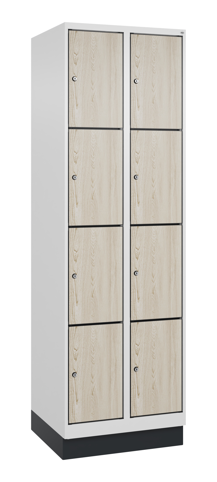 C+P Schlie�fachschrank Evolo PLUS, Sockel, 8 F�cher, 1950x600x500mm