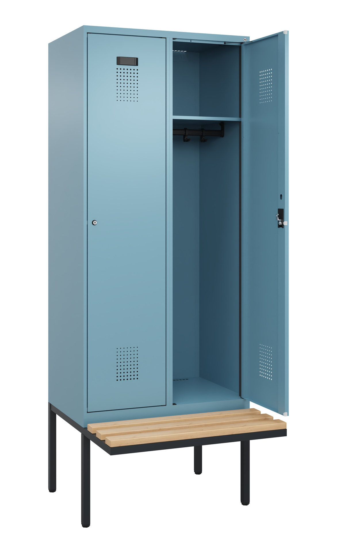 C+P Spind Evolo PLUS, Bank, 2 Abteile, 2120x800x81
