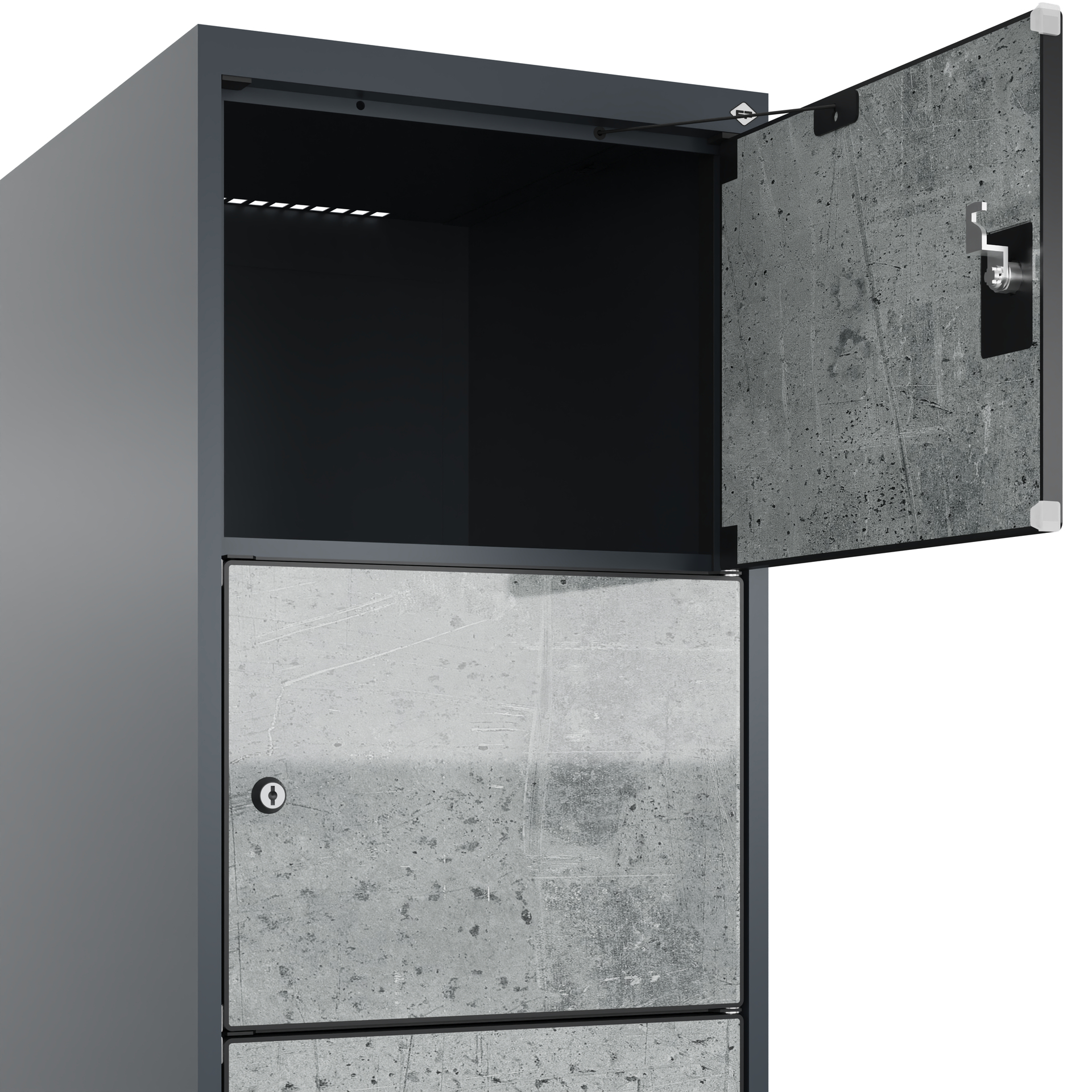 C+P Schlie�fachschrank Evolo PLUS, Sockel, 6 F�cher, 1950x400x500mm