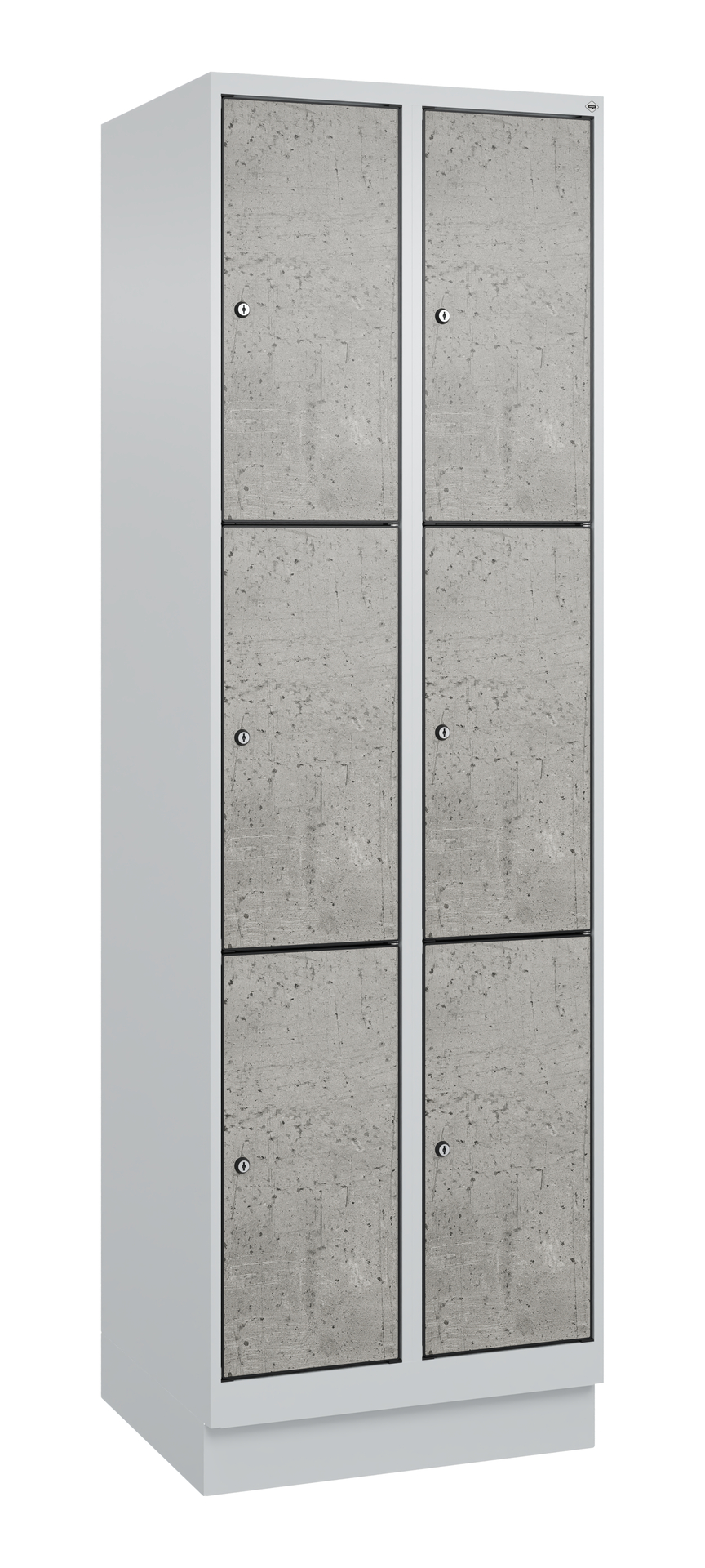 C+P Schlie�fachschrank Evolo PLUS, Sockel, 6 F�cher, 1950x600x500mm