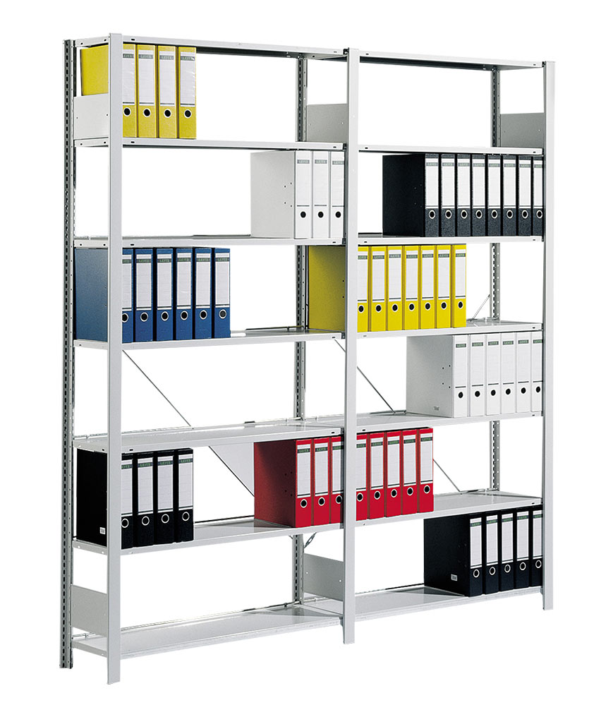 C+P Add-on boltless file shelving systems, one-side, H2200xW1000xD300mm