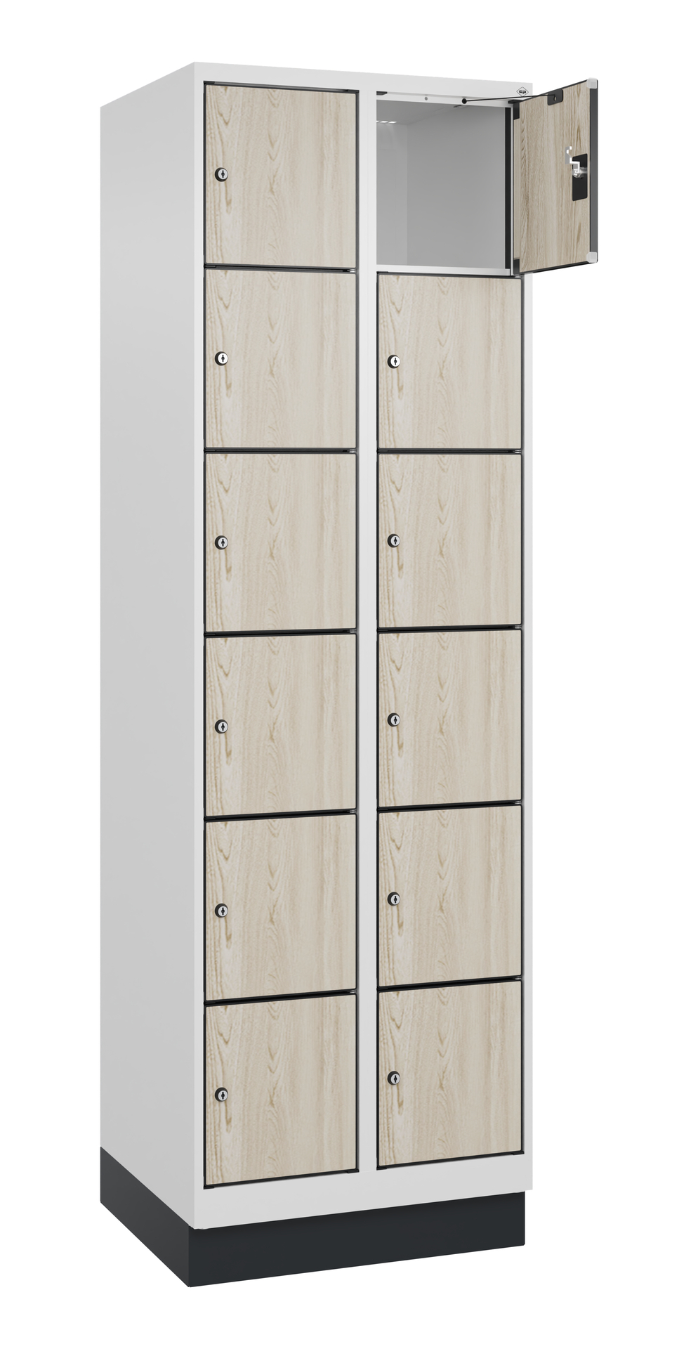 C+P Schlie�fachschrank Evolo PLUS, Sockel, 12 F�cher, 1950x600x500mm