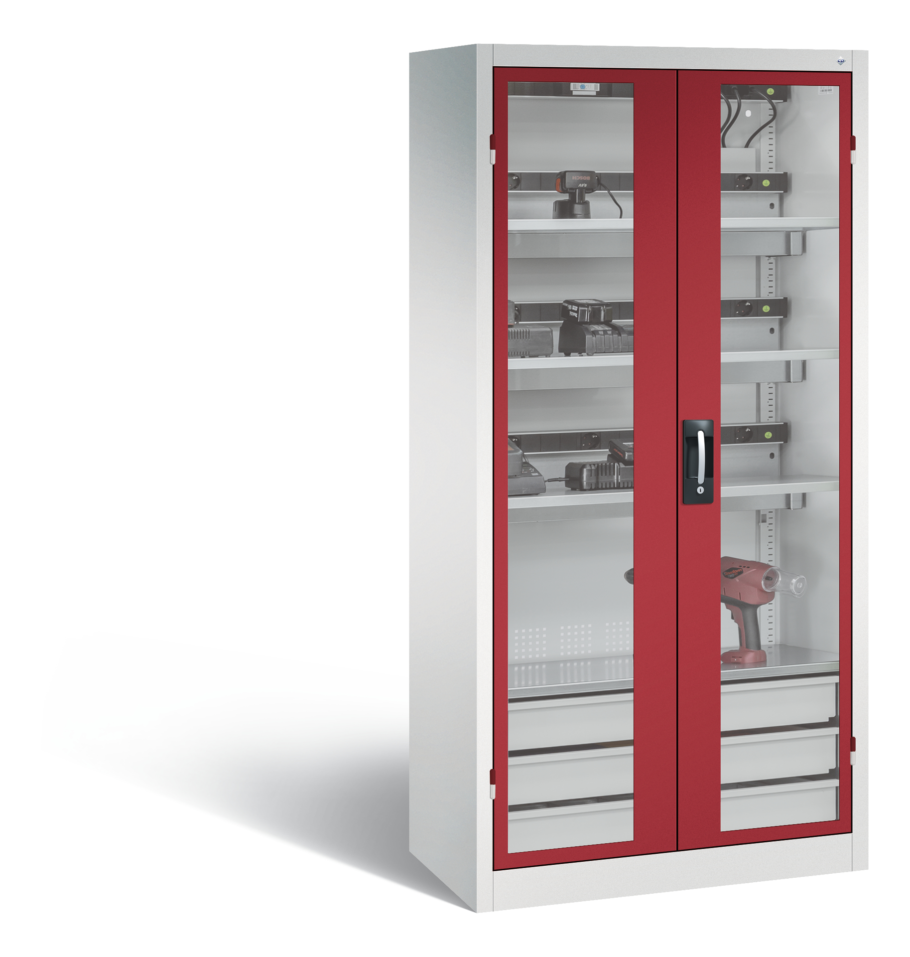 C+P Akkuladeschrank Serie 89, H1950xB930xT500mm