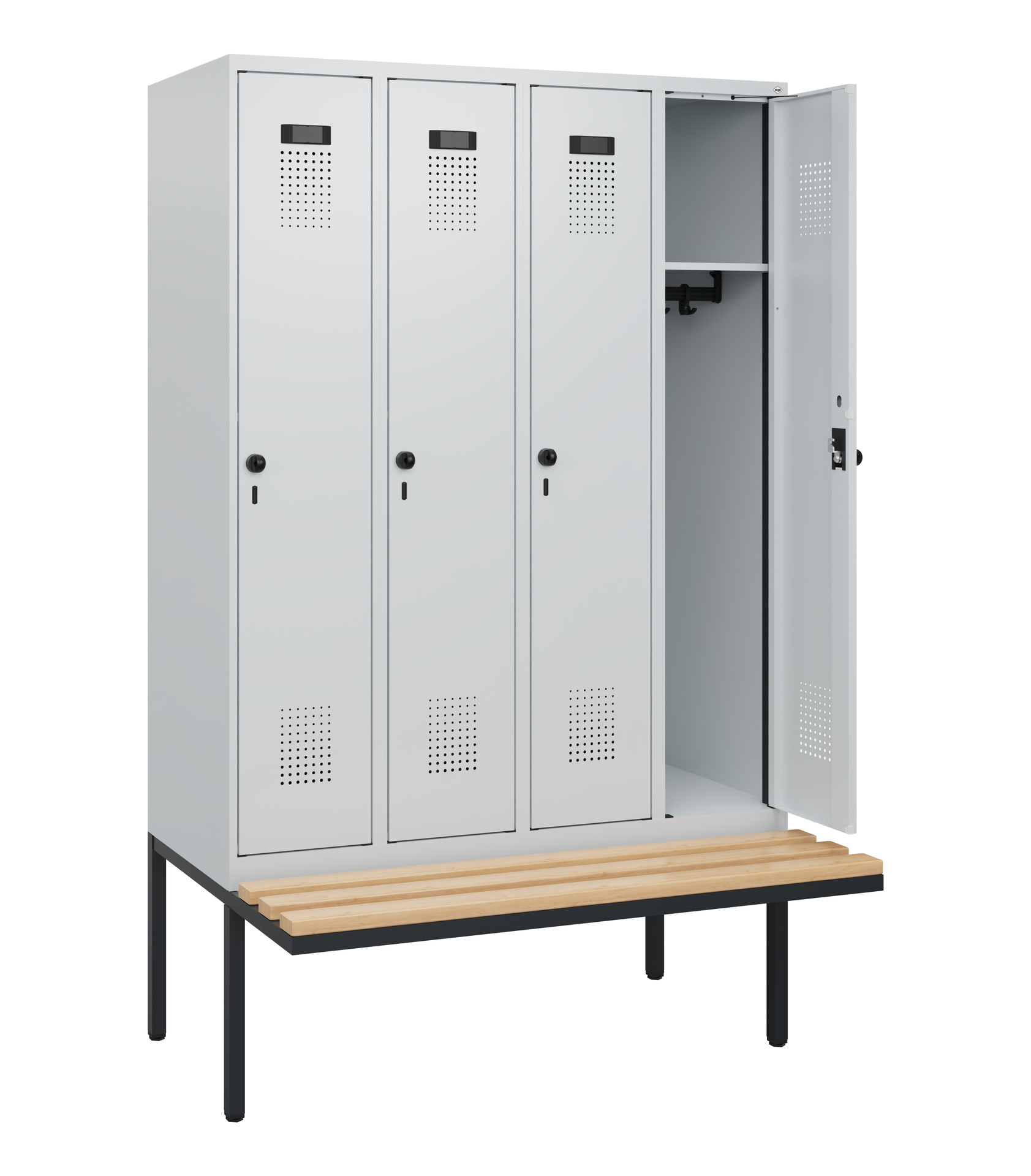 C+P Spind Evolo PLUS, Bank, 4 Abteile, 1950x1200x8