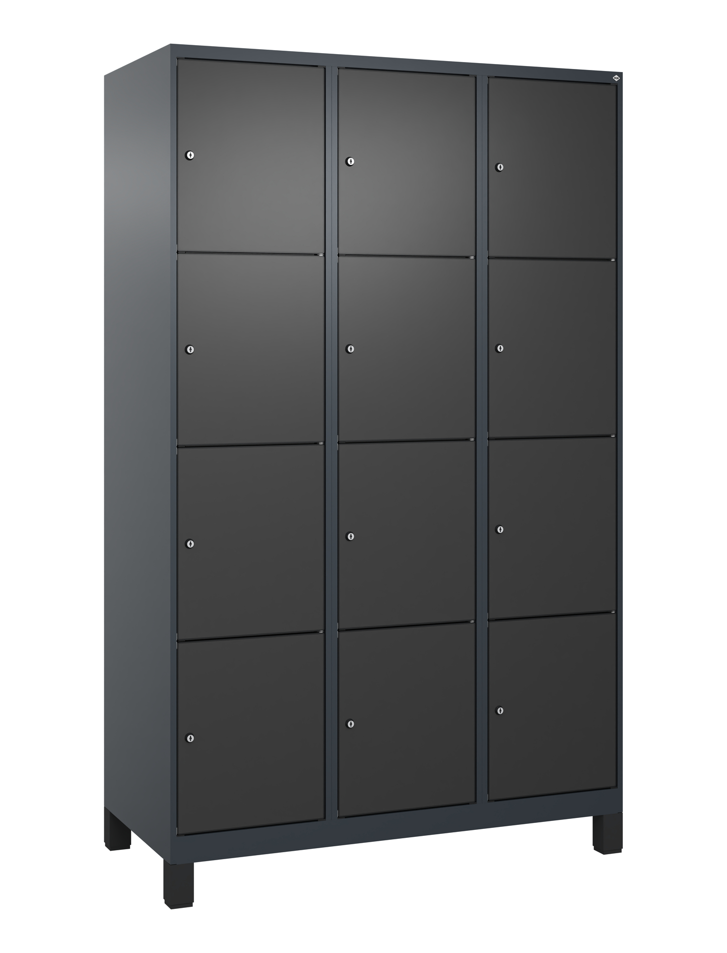 C+P Schlie�fachschrank Evolo PLUS, F��e, 12 F�cher, 1950x1200x500mm