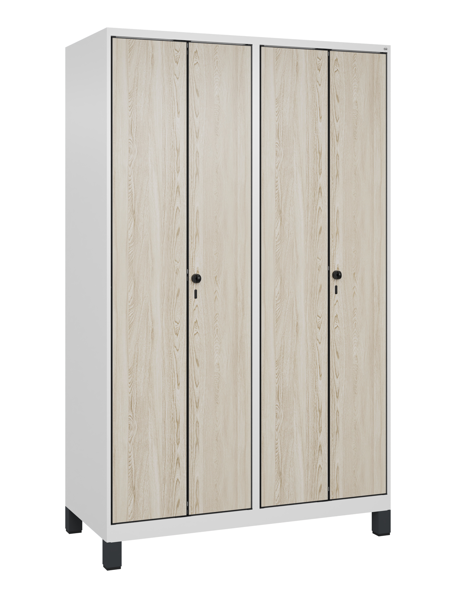 C+P PSA Schwarz-Wei�-Spind Evolo PLUS, F��e, 4 Abteile, 1950x1200x500mm