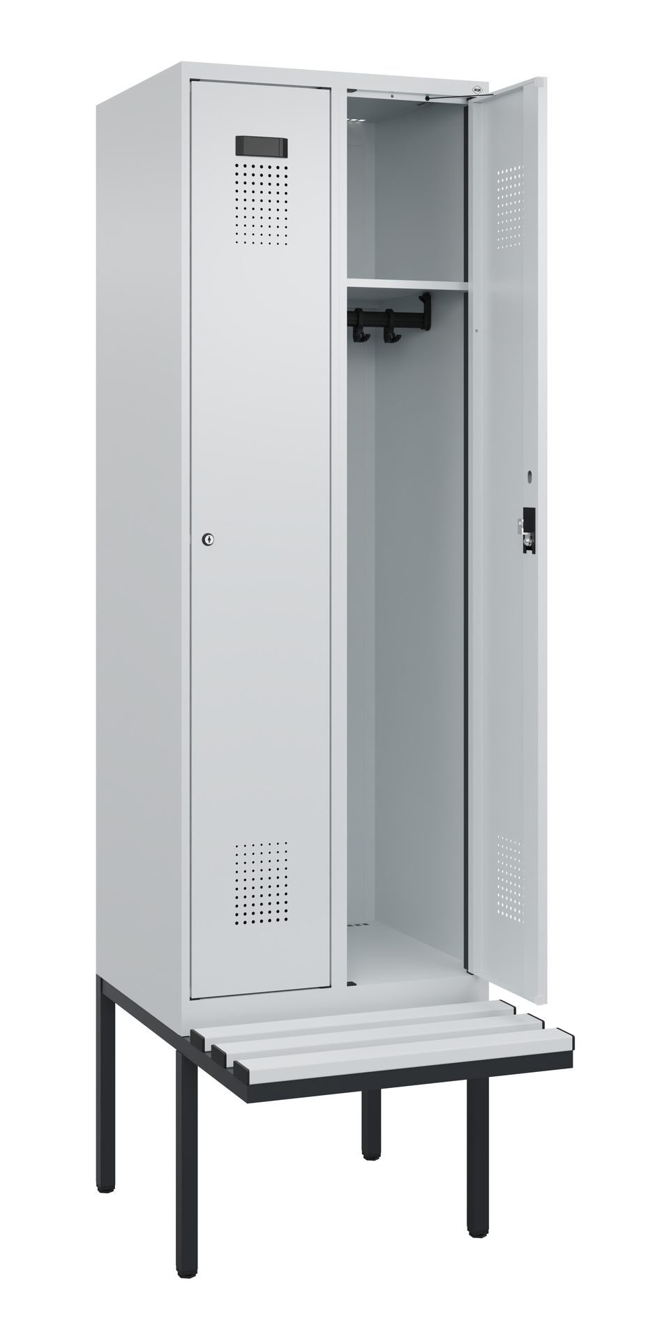 C+P Spind Evolo PLUS, Bank, 2 Abteil, 2120x600x815