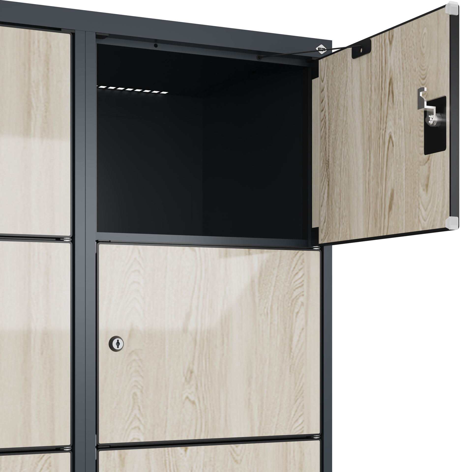 C+P Schlie�fachschrank Evolo PLUS, F��e, 12 F�cher, 1950x800x500mm