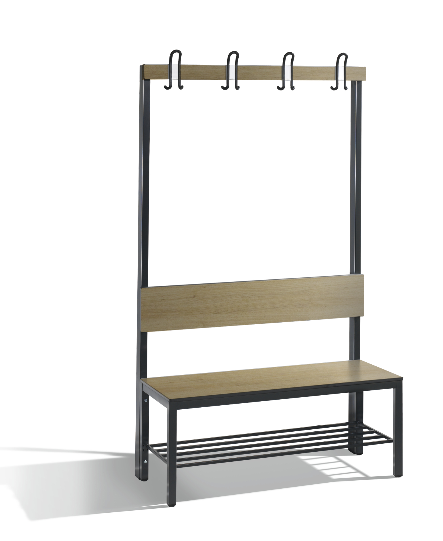 C+P Garderobenbank mit Rückenlehne, Basic Plus, H1