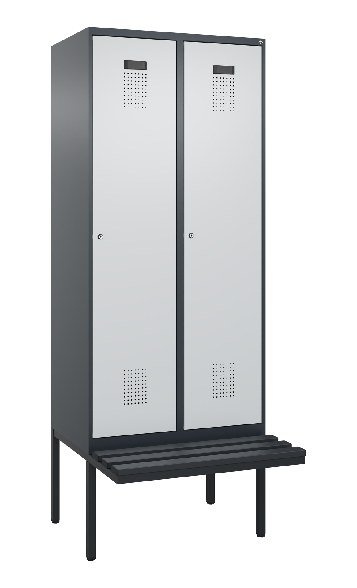 C+P Spind Evolo PLUS, Bank, 2 Abteile, 2120x800x81