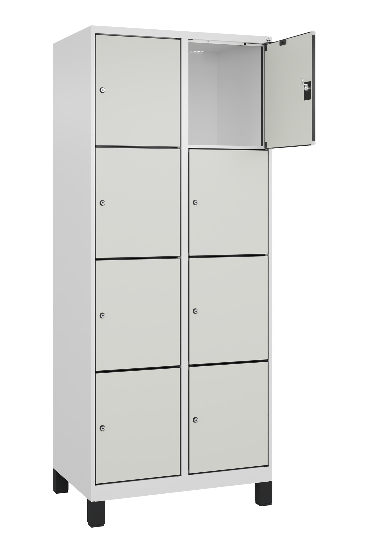 C+P Schlie�fachschrank Evolo PLUS, F��e, 8 F�cher, 1950x800x500mm