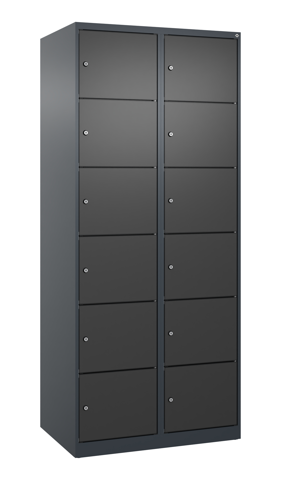 C+P Schlie�fachschrank Evolo PLUS, 12 F�cher, 1850x800x500mm