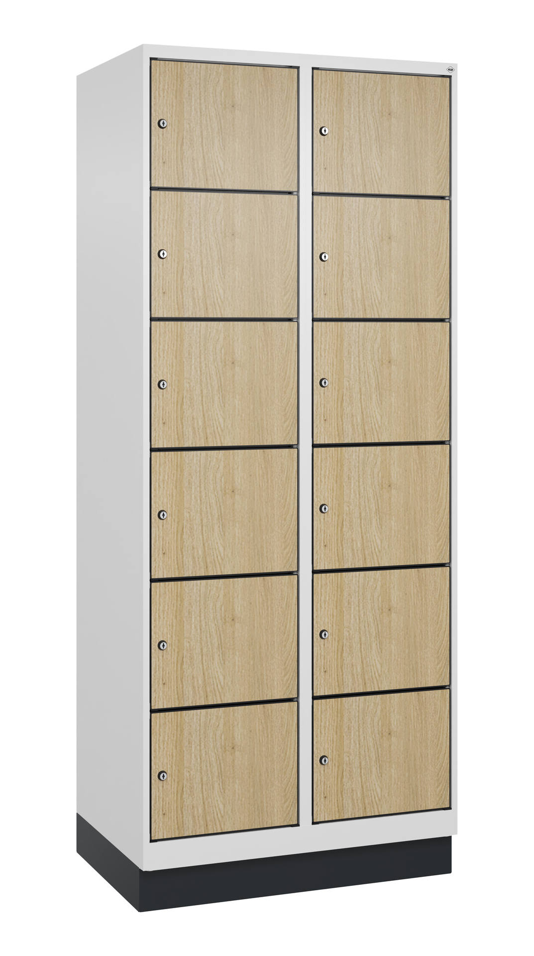C+P Schlie�fachschrank Evolo PLUS, Sockel, 12 F�cher, 1950x800x500mm