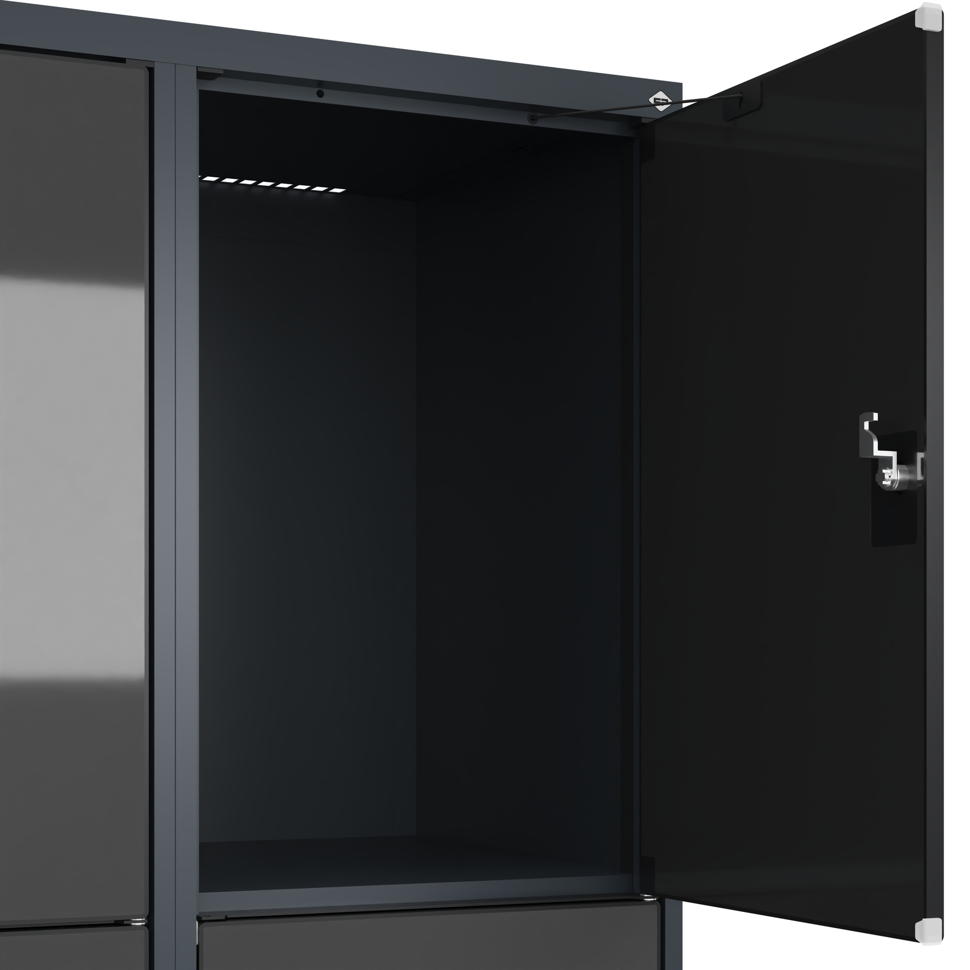 C+P Schlie�fachschrank Evolo PLUS, Sockel, 9 F�cher, 1950x1200x500mm