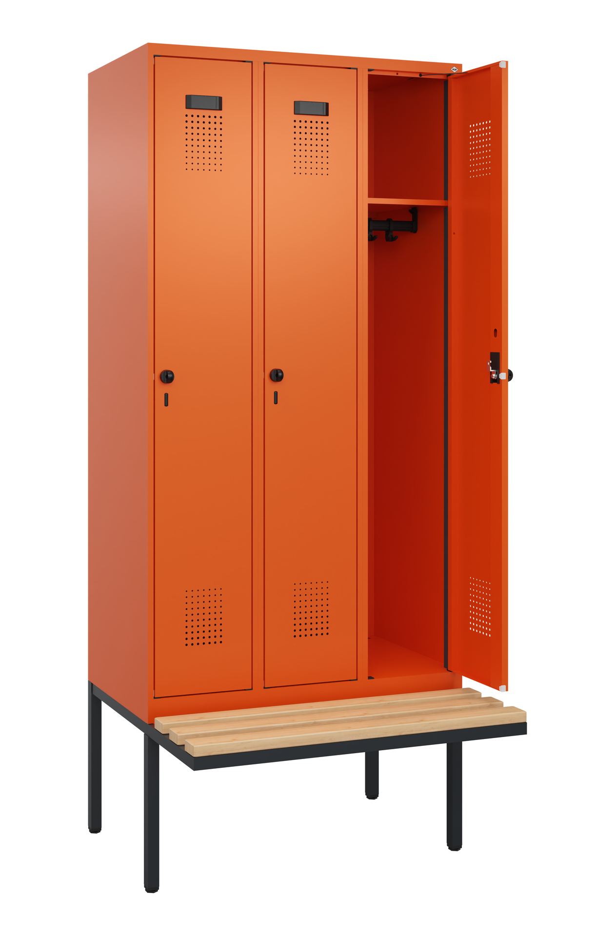 C+P Spind Evolo PLUS, Bank, 3 Abteile, 2120x900x81