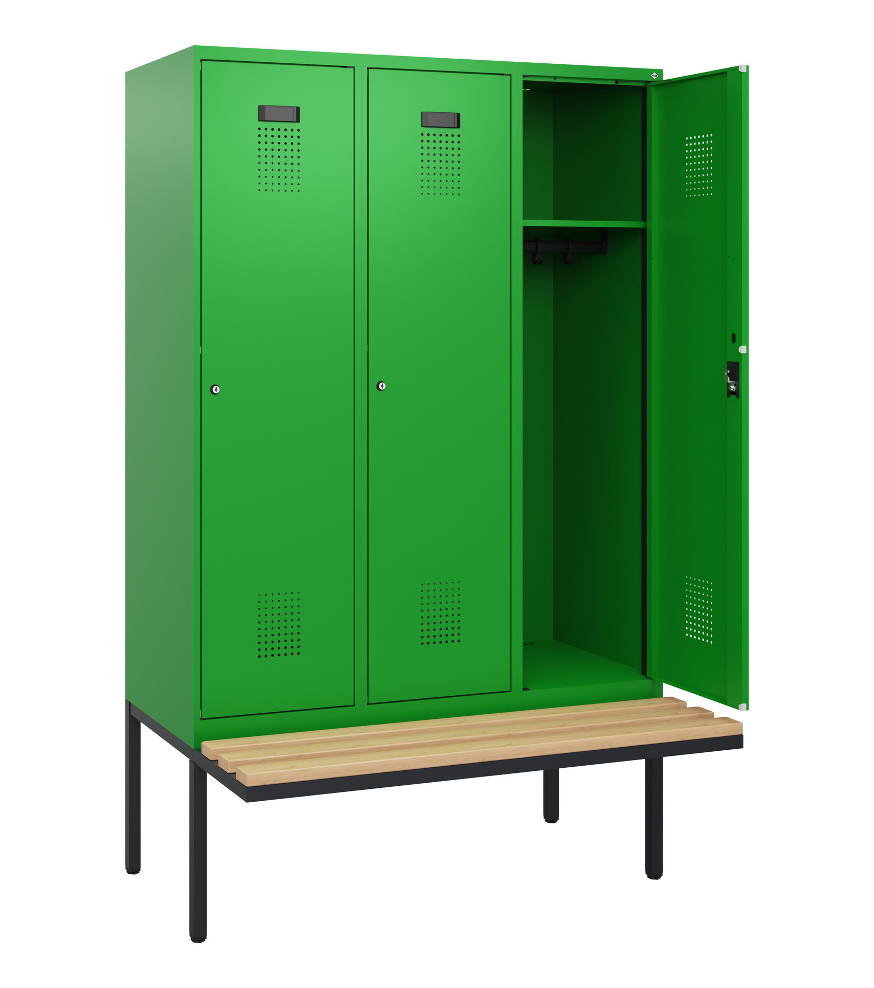 C+P Spind Evolo PLUS, Bank, 3 Abteile, 1950x1200x8