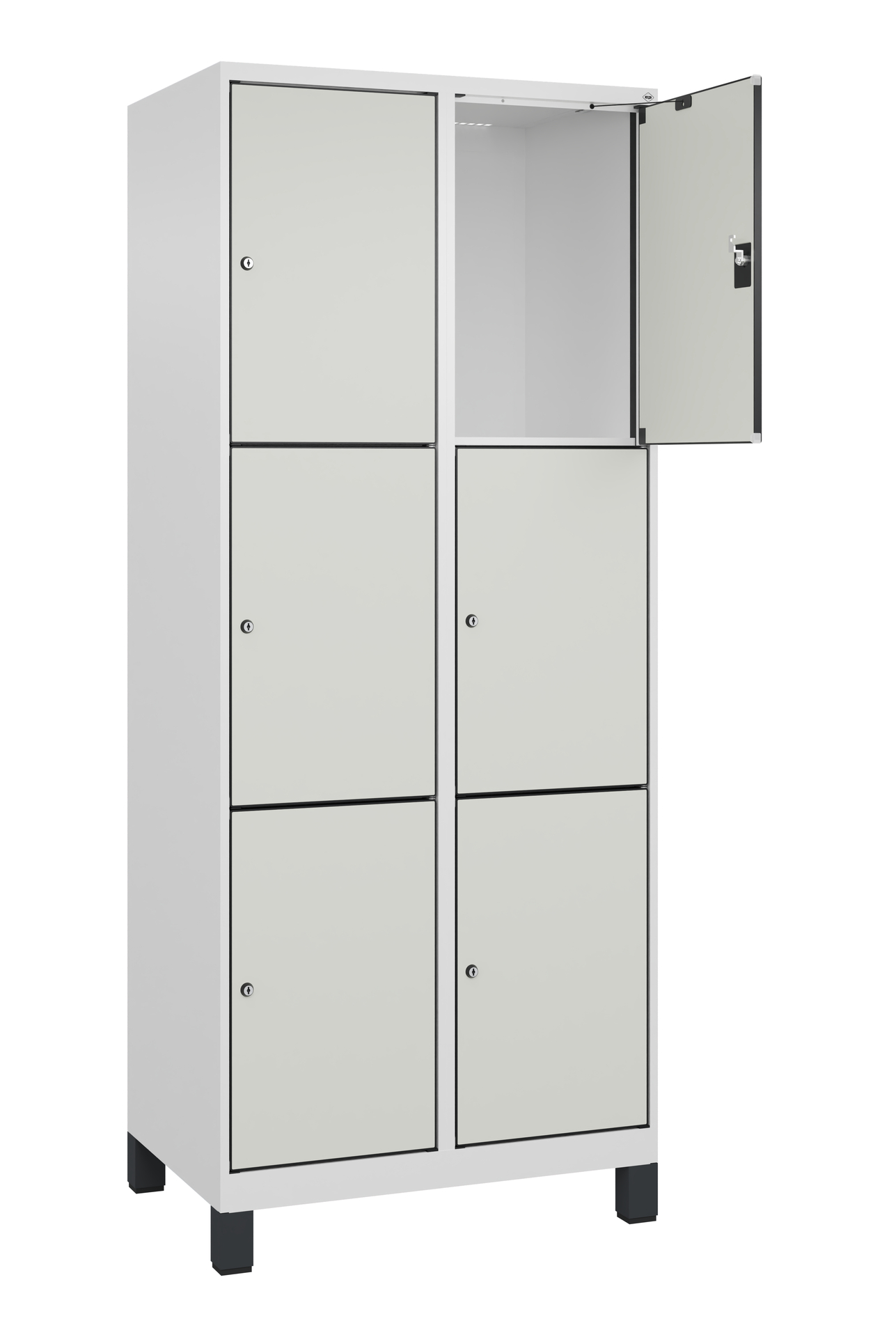 C+P Schlie�fachschrank Evolo PLUS, F��e, 6 F�cher, 1950x800x500mm