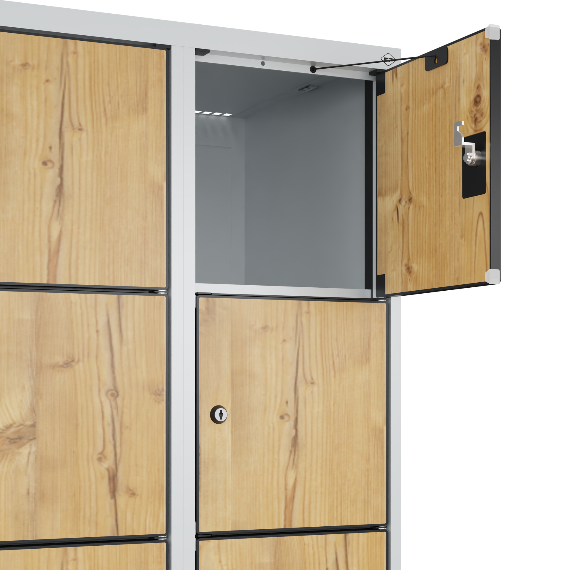 C+P Schlie�fachschrank Evolo PLUS, F��e, 12 F�cher, 1950x600x500mm