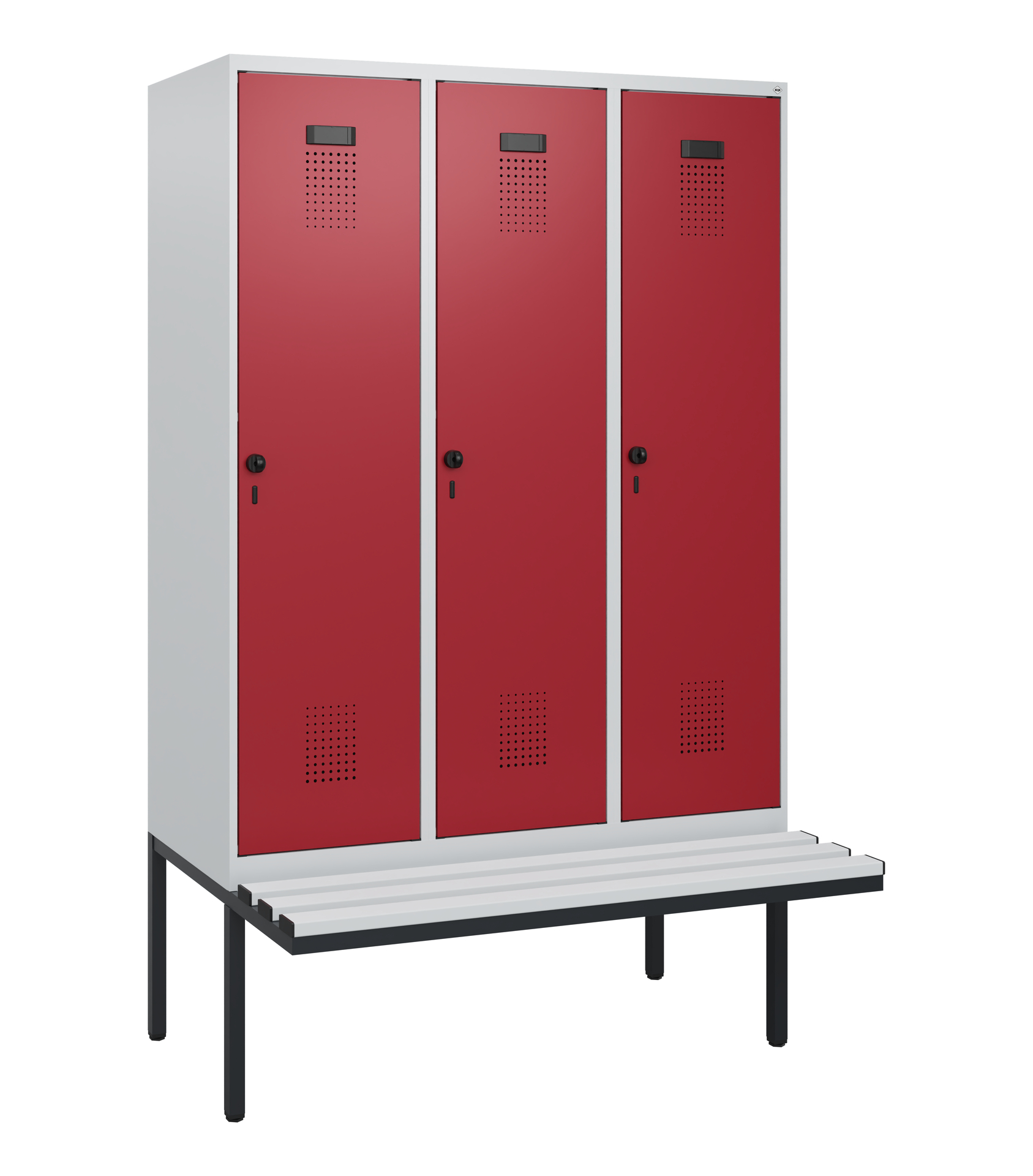 C+P Spind Evolo PLUS, Bank, 3 Abteile, 1950x1200x8