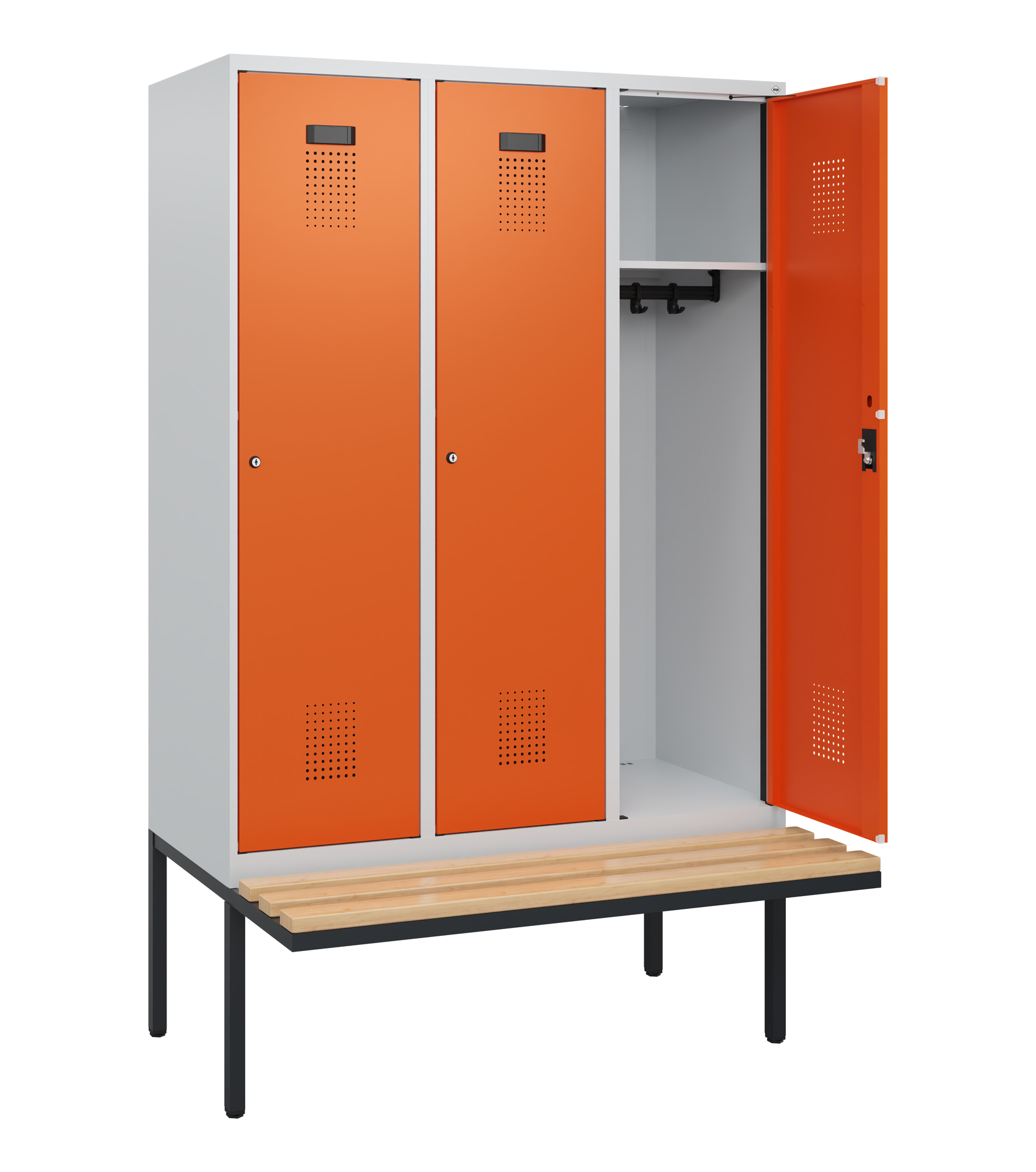 C+P Spind Evolo PLUS, Bank, 3 Abteile, 1950x1200x8