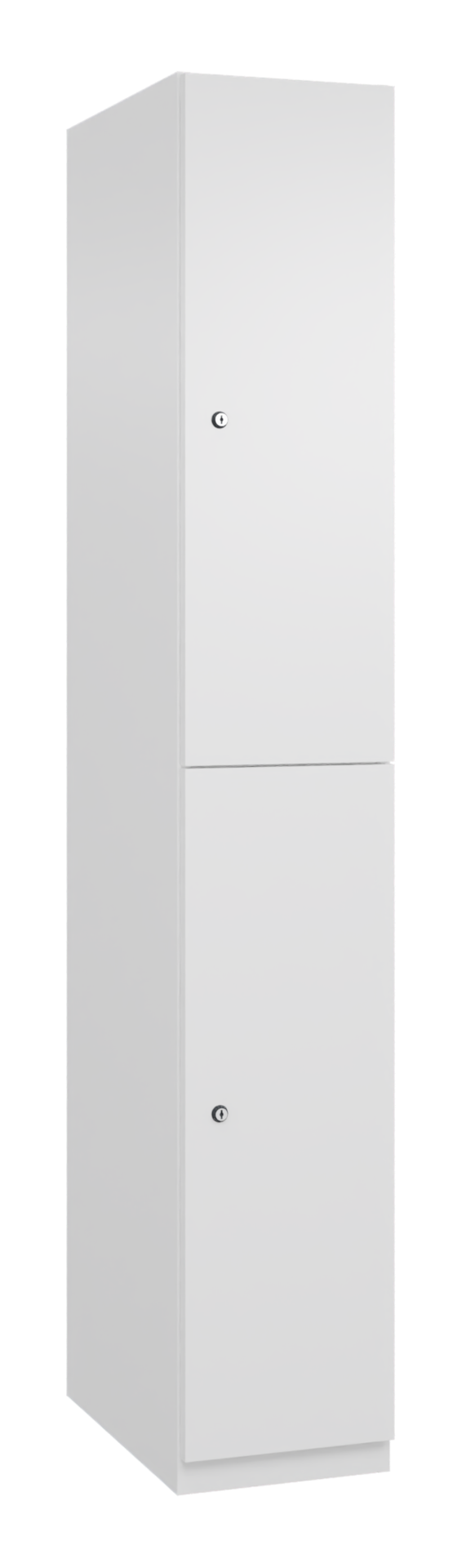 C+P Doppelstöckiger Spind, Cambio, 2 Fach, Bodengleiter, 1850x300x525mm, 9016/VK427