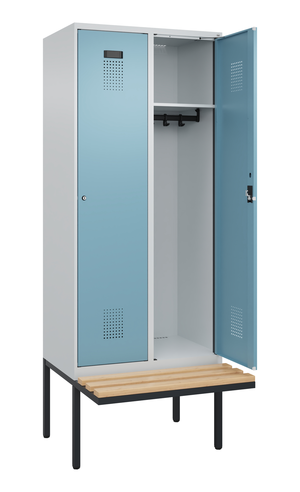 C+P Spind Evolo PLUS, Bank, 2 Abteile, 2120x800x81