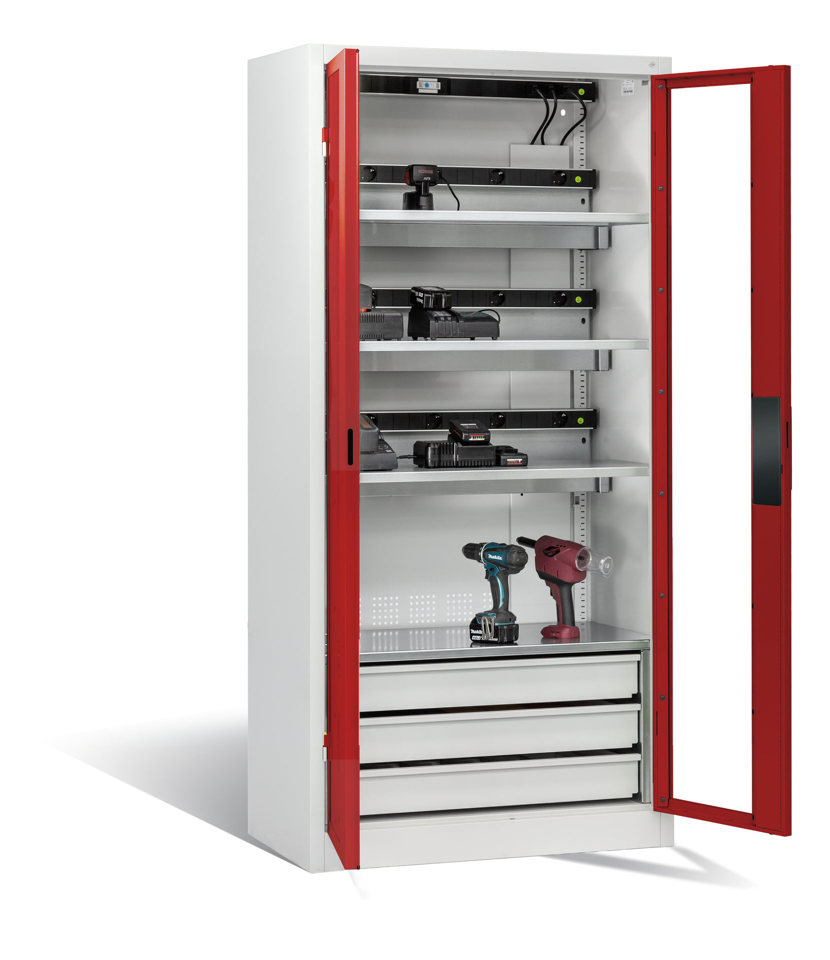 C+P Akkuladeschrank Serie 89, H1950xB930xT500mm