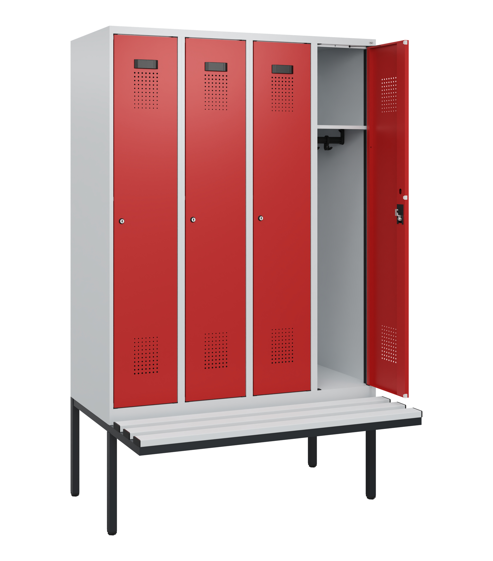 C+P Spind Evolo PLUS, Bank, 4 Abteile, 1950x1200x8