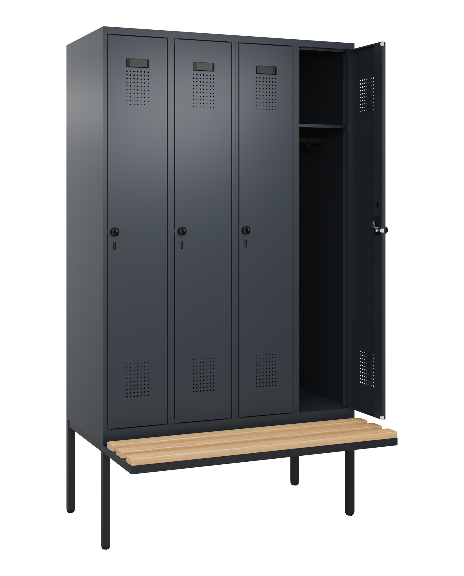 C+P Spind Evolo PLUS, Bank, 4 Abteile, 2120x1200x8