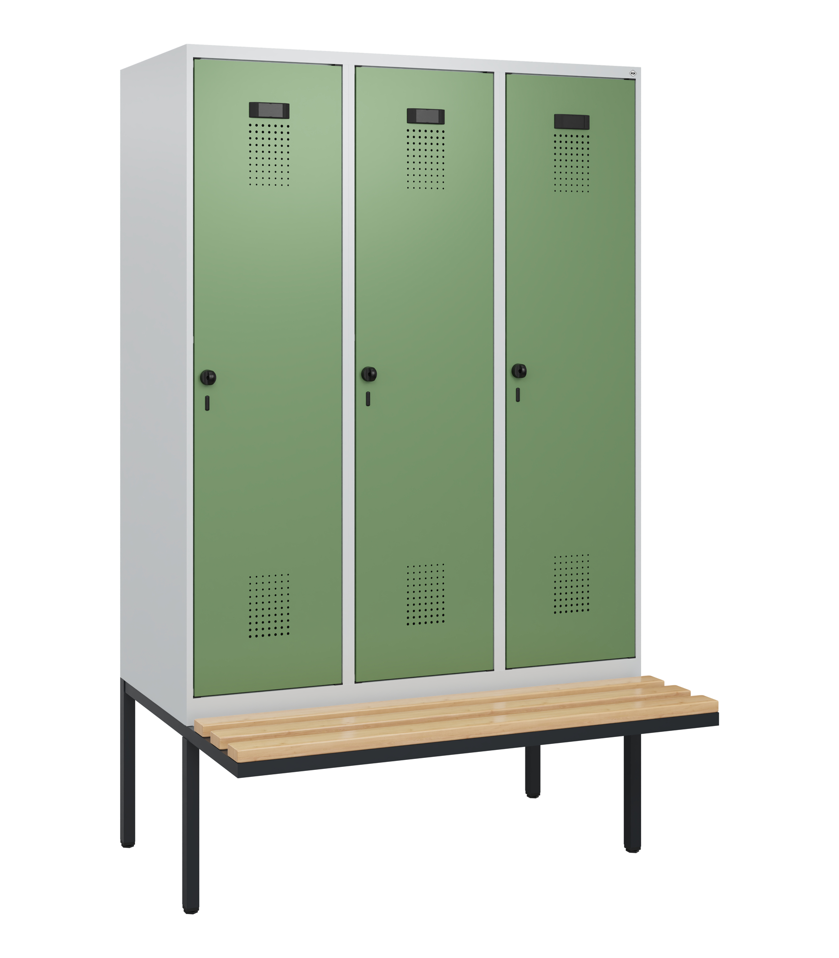 C+P Spind Evolo PLUS, Bank, 3 Abteile, 1950x1200x8