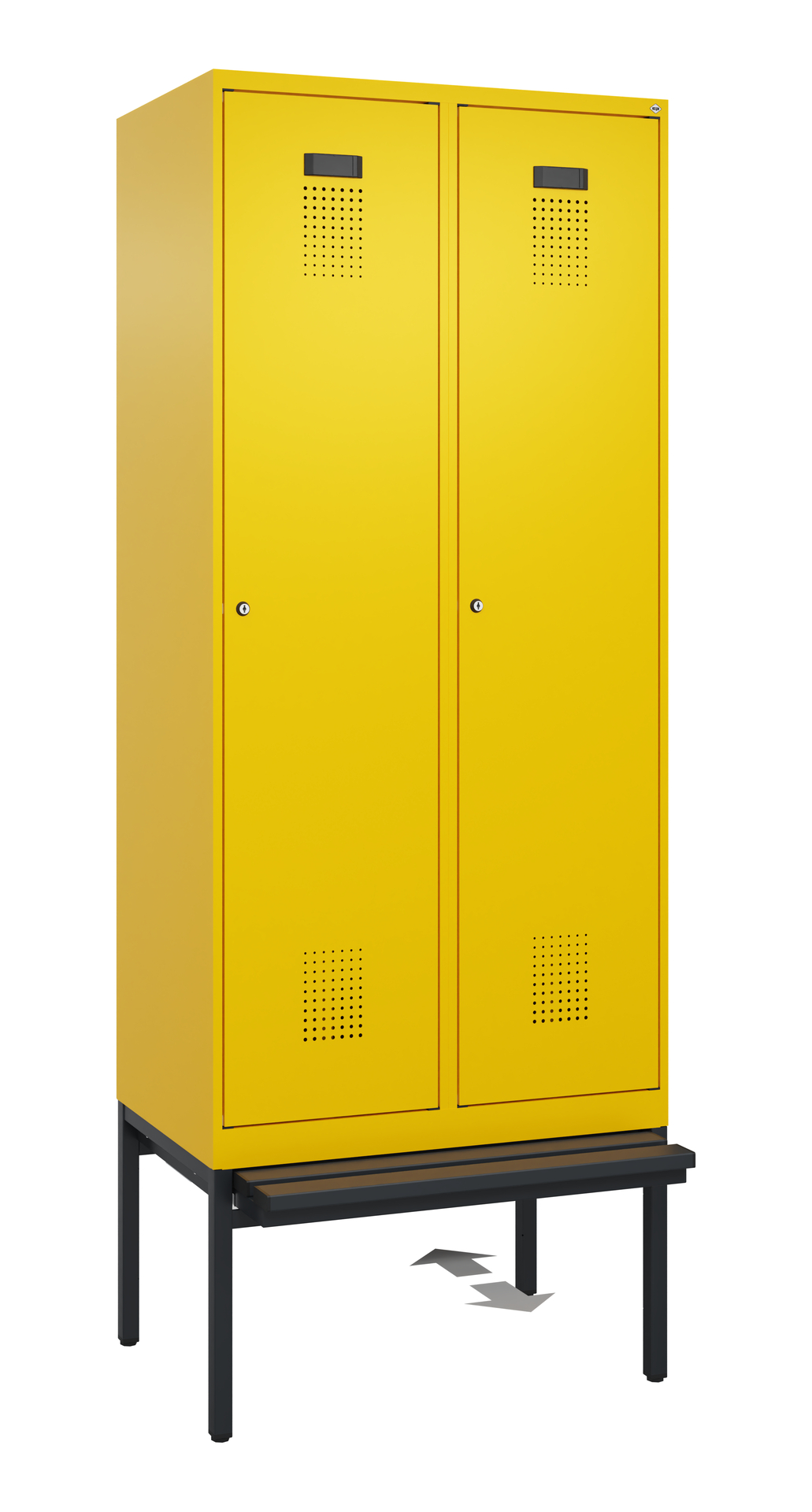 C+P Spind Evolo PLUS, Bank, 2 Abteile, 2120x800x815mm