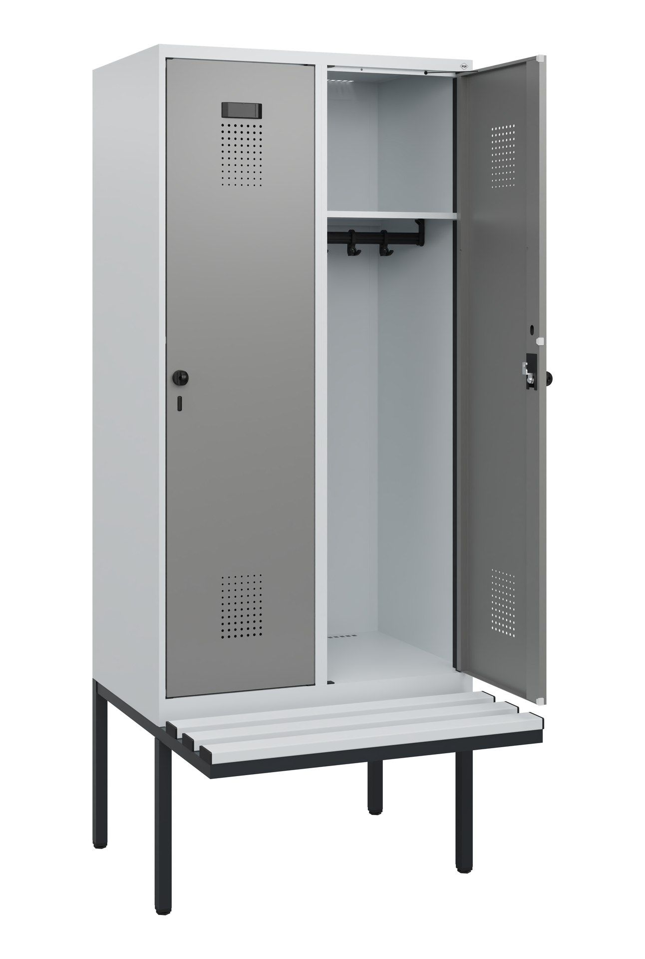 C+P Spind Evolo PLUS, Bank, 2 Abteile, 1950x800x81