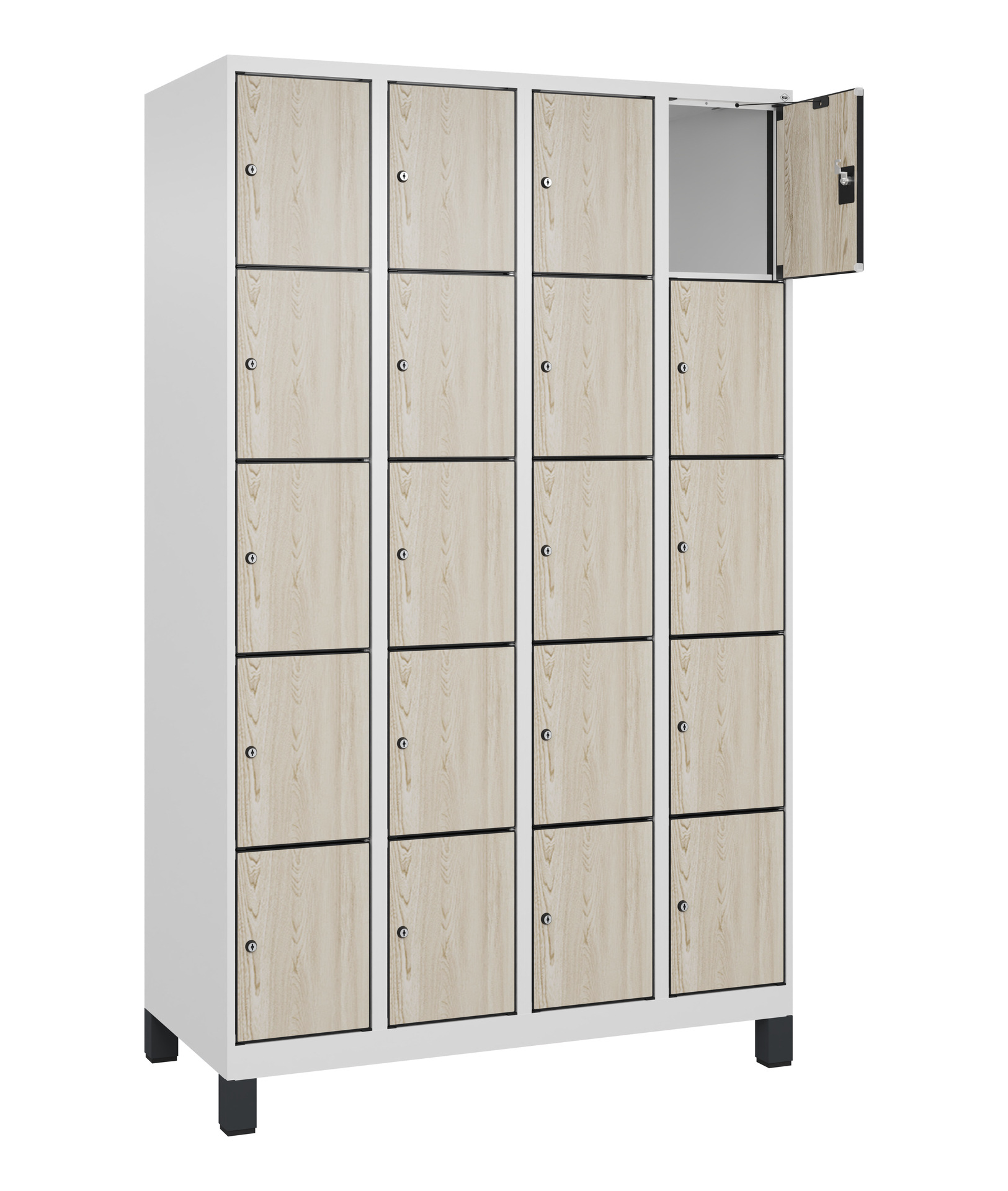 C+P Schlie�fachschrank Evolo PLUS, F��e, 20 F�cher, 1950x1200x500mm