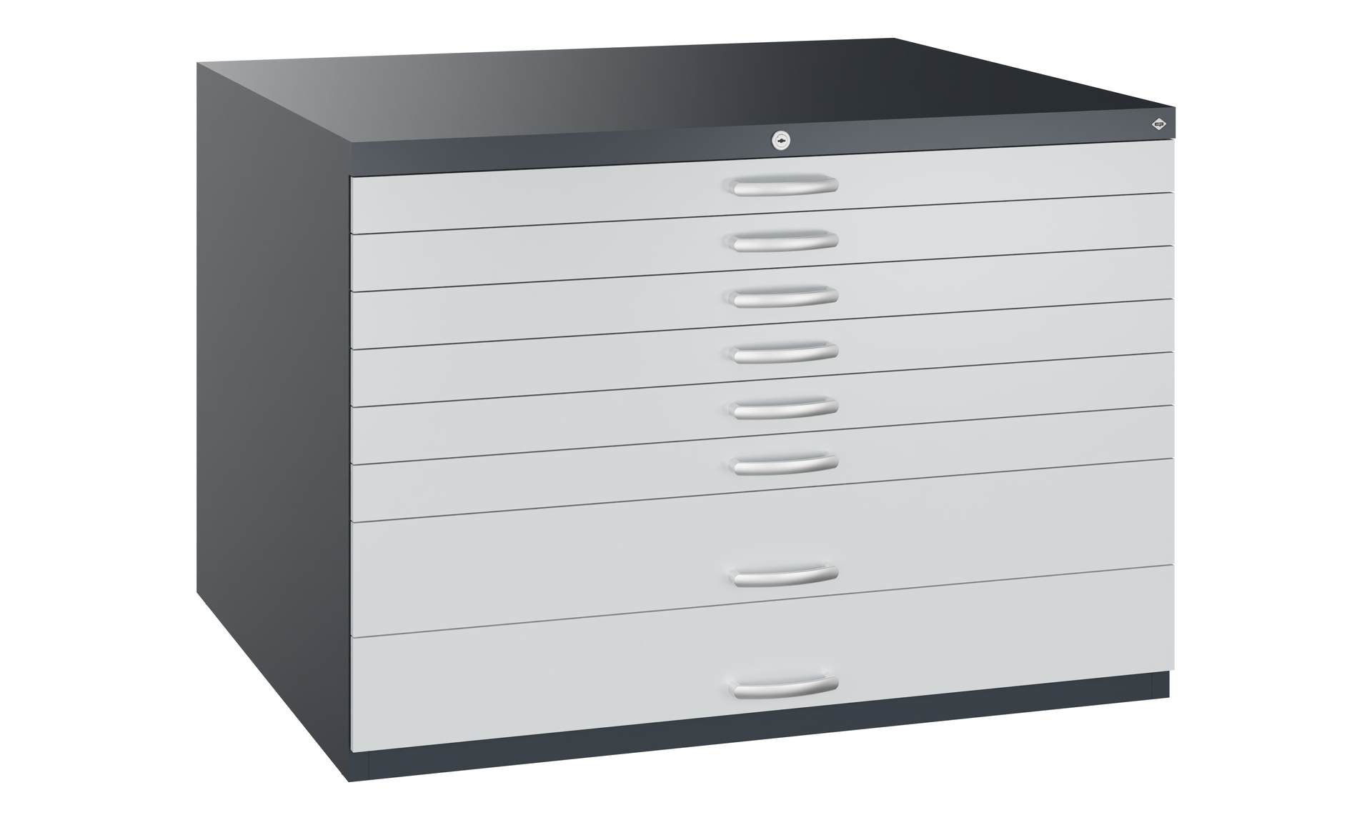  C+P Flachablageschrank Serie 7100_7200, H760xB110